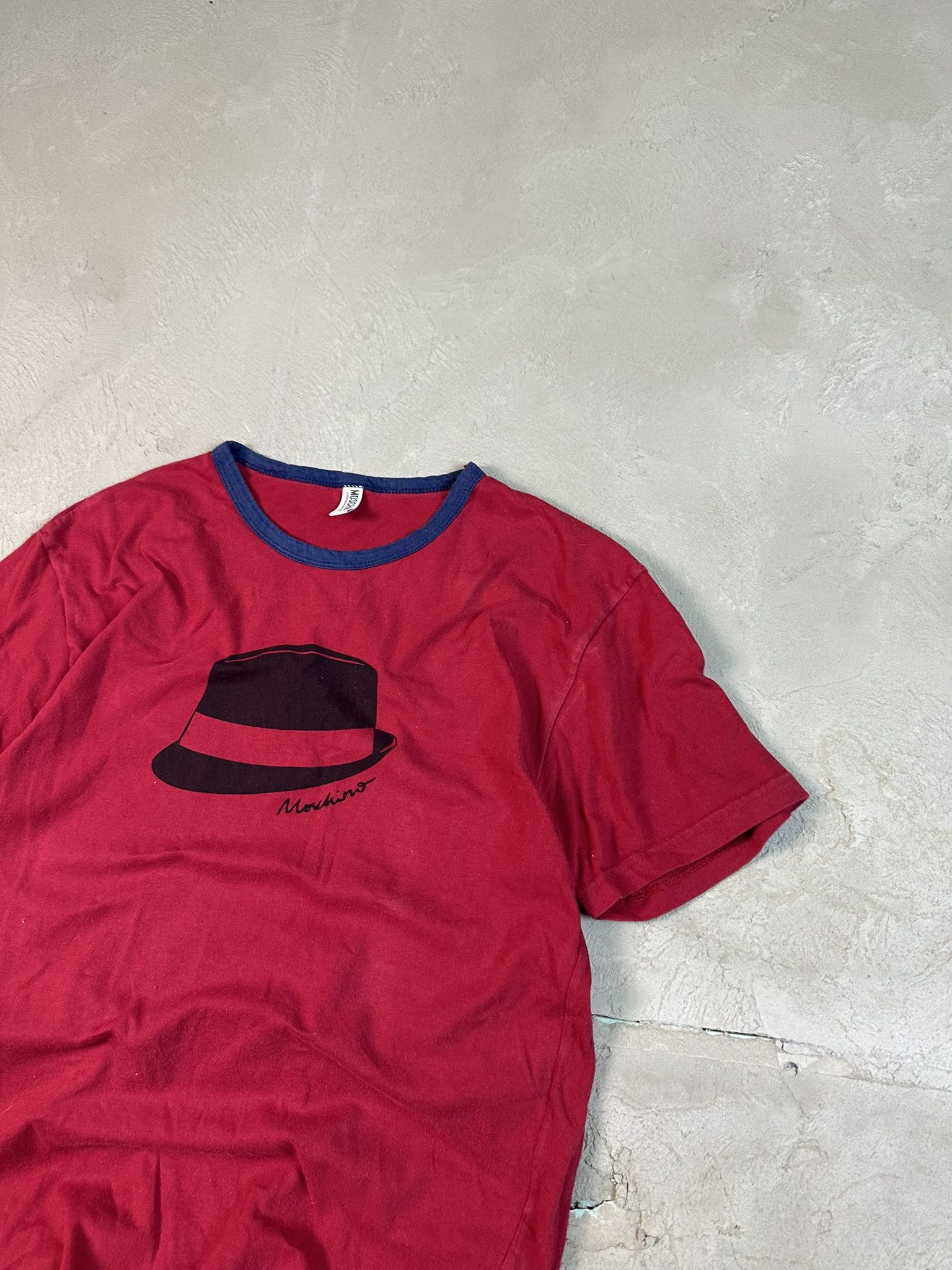Designer × Moschino Moschino Graphic Hat Logo T-shirt Size US M / EU 48-50 / 2 - 7 Thumbnail