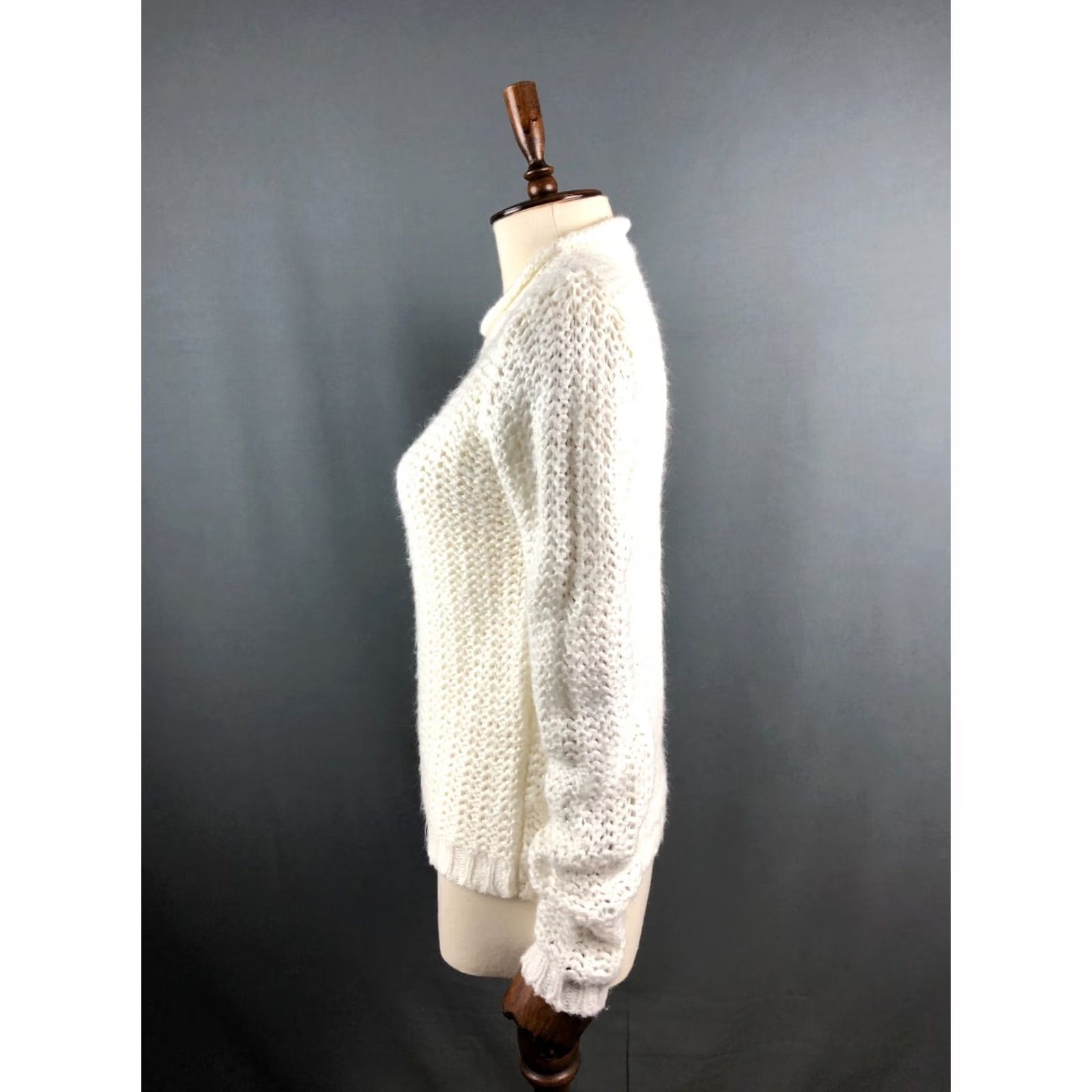 Acne Studios Acne Studios Knitted Pullover Lyocell White Women Size L Crew Neck Cable-Knit Sweater Size L / US 10 / IT 46 - 2 Thumbnail