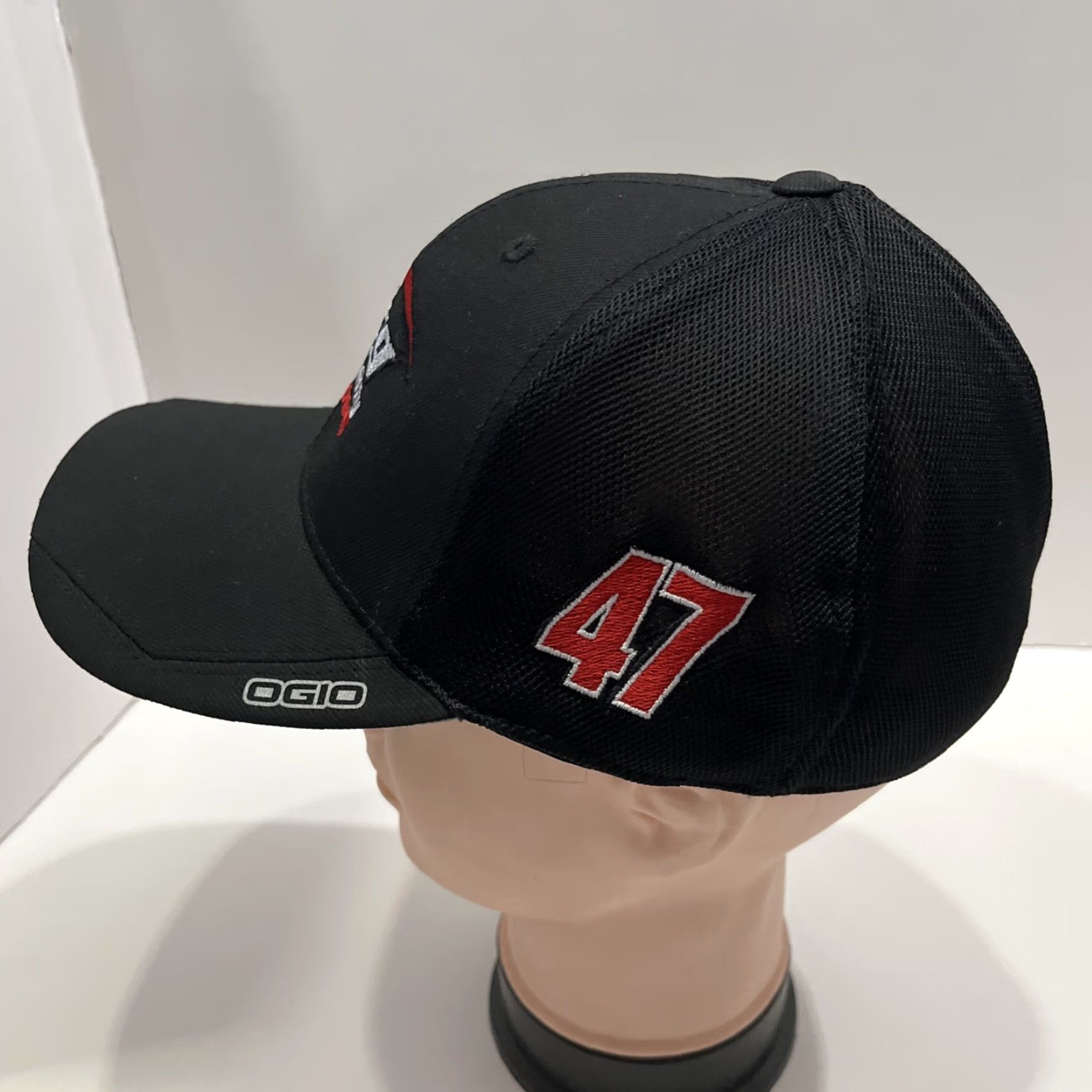 Vintage JTG Daugherty Racing 47 Ogio Hat L/XL Black Baseball Cap Adult Mens USA, Solid Pattern, Casual, Knit, Men’s, Hat Size ONE SIZE - 2 Thumbnail