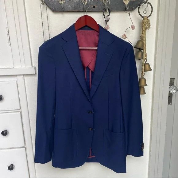 Spier & Mackay Bright Blue Hopsack Wool Sportcoat