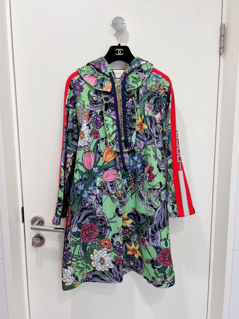 Gucci Gucci Floral pattern hooded sweatshirt sports dress 2504-Ne Size XS / US 0-2 / IT 36-38 - 1 Thumbnail