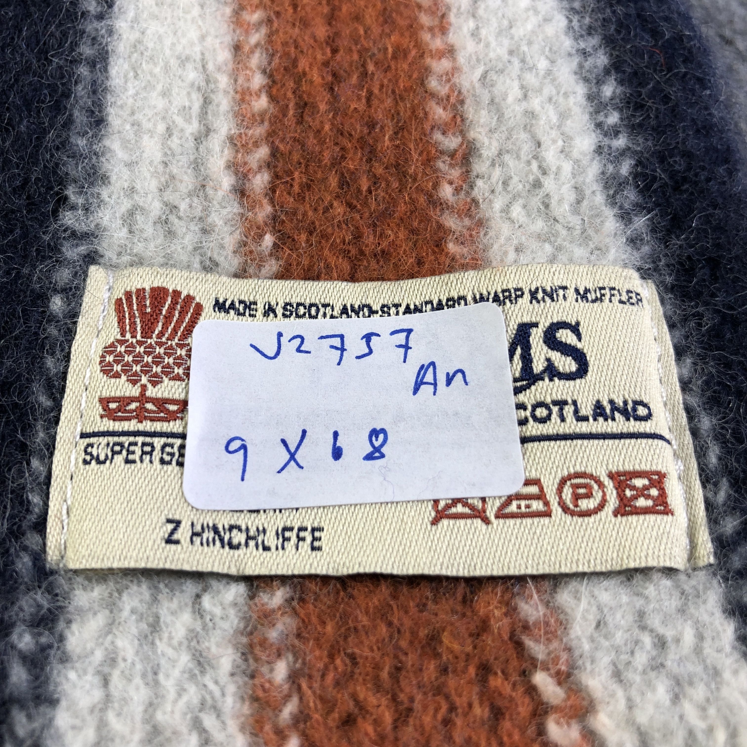 Beams Plus Beams Striped Angora Scarf Muffler Neckwear V2757 Size ONE SIZE - 7 Thumbnail