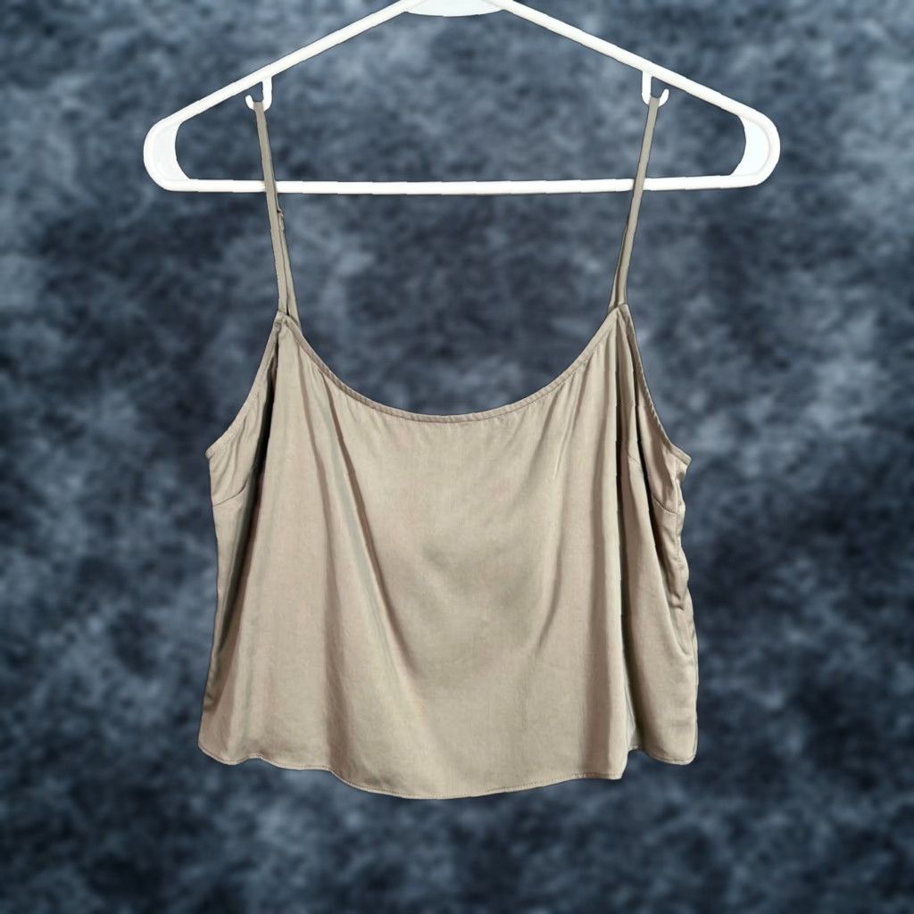 Vintage VINTAGE Rumored Beige Spaghetti Strap Cami Top Women’s Adult Small Rayon Tencel Sleeveless Size S / US 4 / IT 40 - 1 Thumbnail