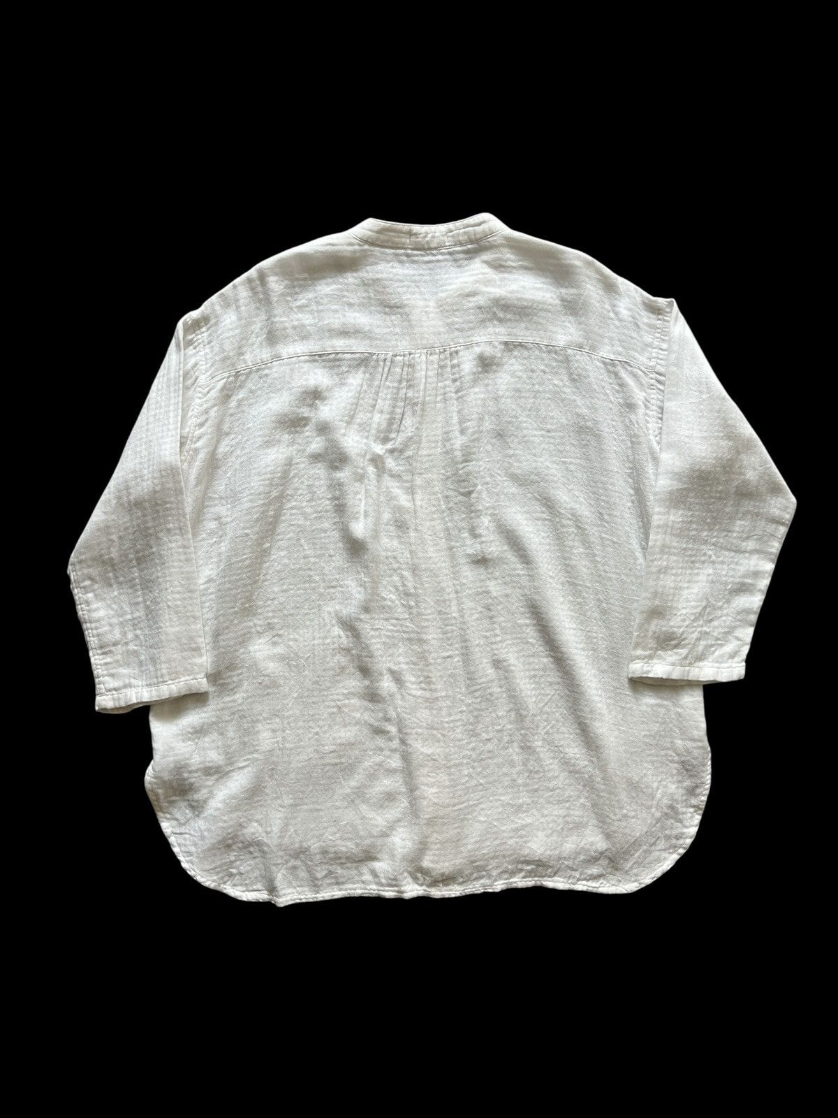 Issey Miyake 90s Issey Miyake Plantation Oversized Mandarin Collar Shirt Size US L / EU 52-54 / 3 - 2 Thumbnail