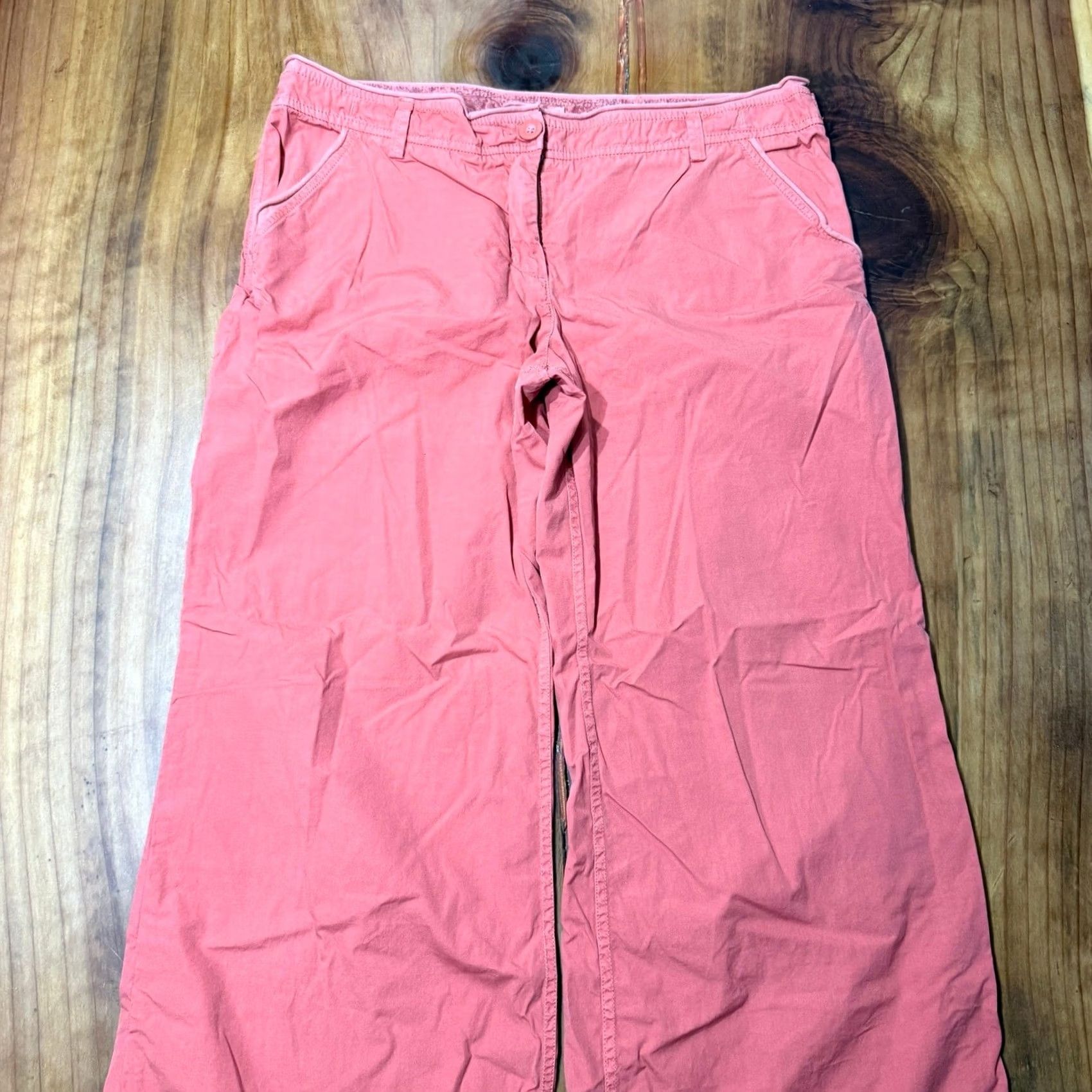 Anthropologie VINTAGE Hei Women's Pants 14W Wide-Leg Cotton Baggy Coral Y2K Knit 30 In Inseam Mens? Size 36" / US 14 / IT 50 - 3 Thumbnail