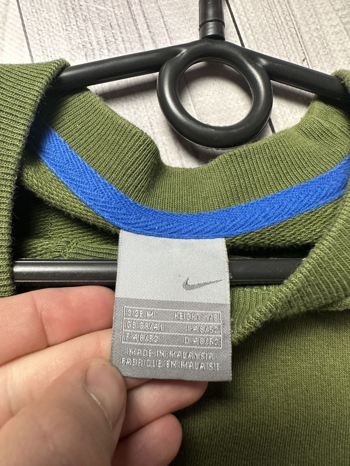 Nike × Vintage Vintage nike sweatshirt big logo olive green size M Size US M / EU 48-50 / 2 - 5 Thumbnail