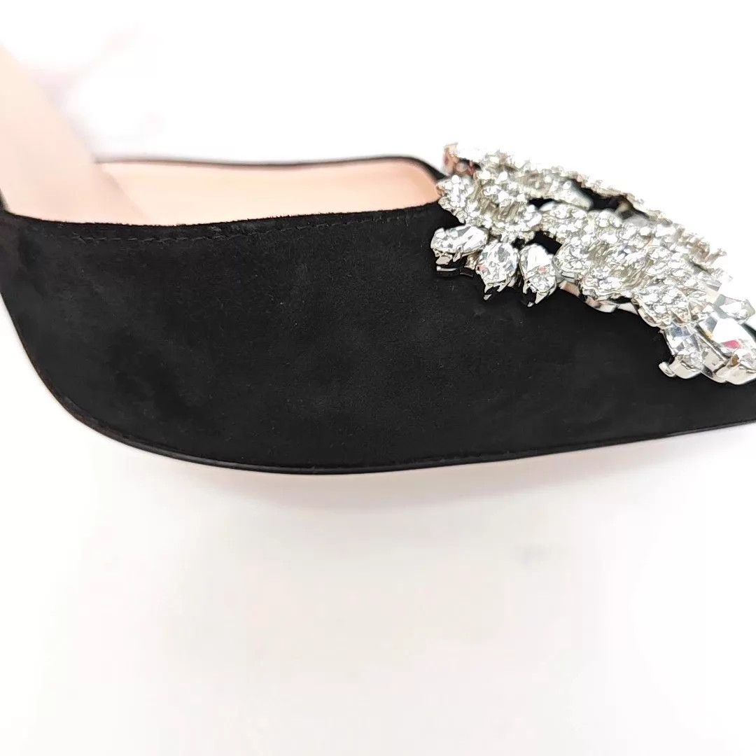 Roger Vivier RV Crystal Buckle Heeled Sandals 39 Size US 8.5 / IT 38.5 - 8 Thumbnail