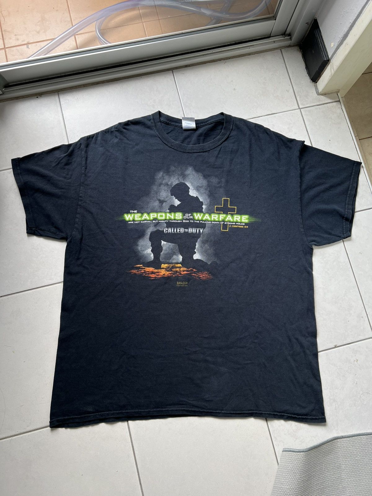 Playstation Faded Calld to Duty The Weapons of our War Face Tees Size US L / EU 52-54 / 3 - 5 Thumbnail