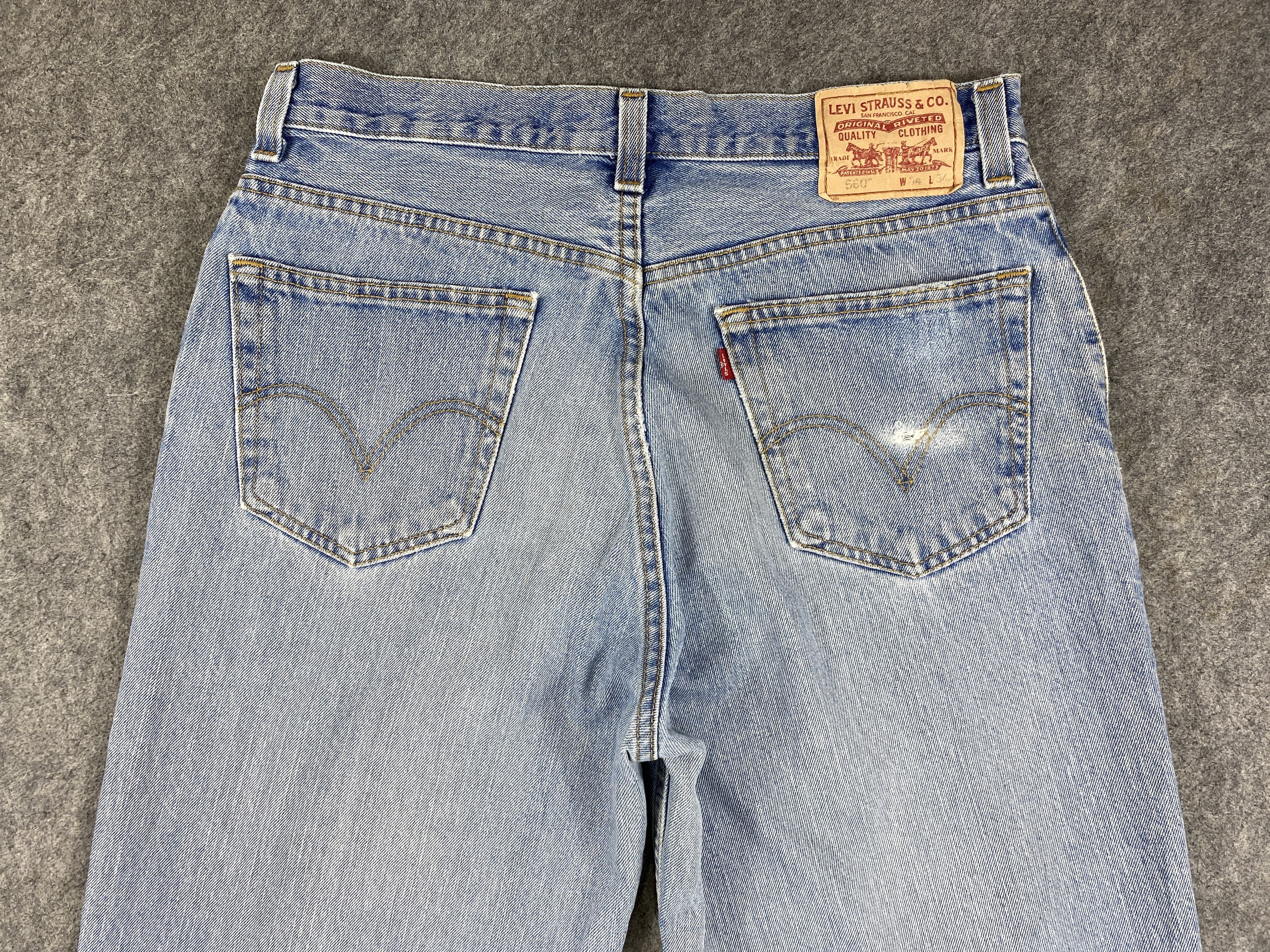 Levi's Faded Blue Vintage Levi's 560 34x32.5 Denim -JN2379 Size US 34 / EU 50 - 4 Thumbnail