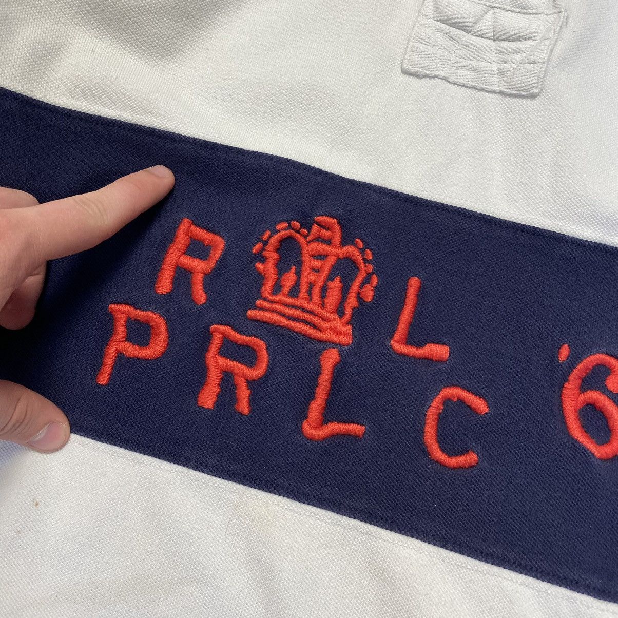 Vintage Vintage Polo Ralph Lauren Big Logo hype y2k polo Size US L / EU 52-54 / 3 - 4 Thumbnail
