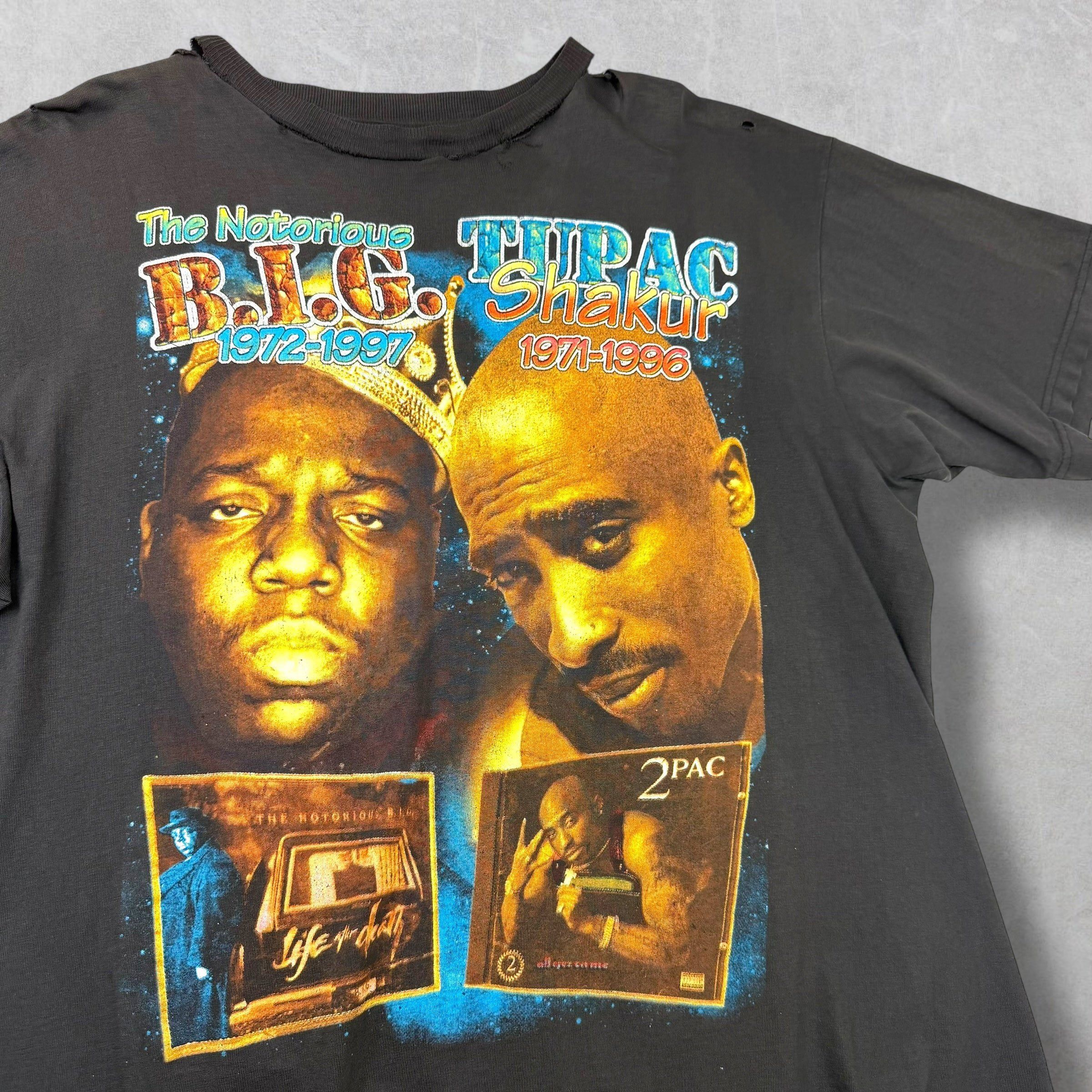 Vintage Vintage 90s Biggie Smalls Tupac Album Cover Rap Tee XL Size US XL / EU 56 / 4 - 3 Thumbnail