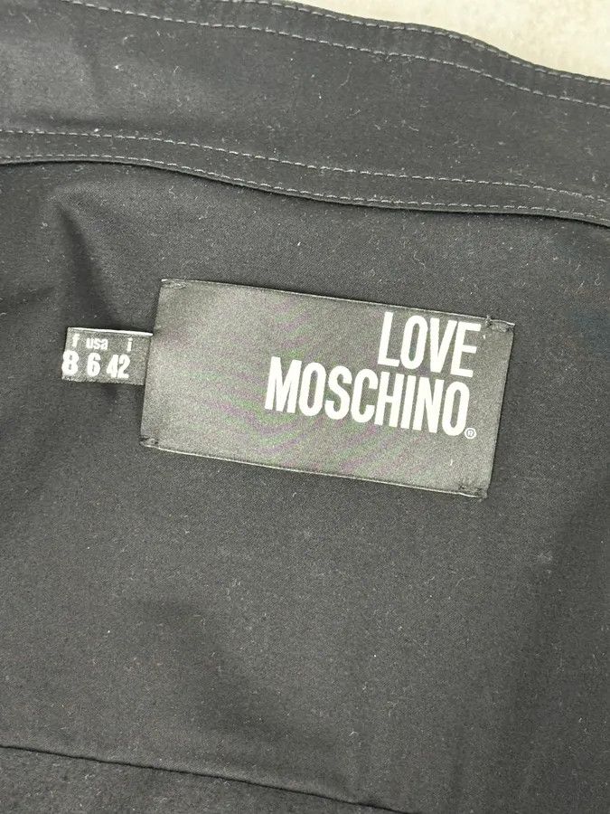 Moschino Moschino Navy Gathered Denim Zip-Up Jacket Size S / US 4 / IT 40 - 10 Thumbnail