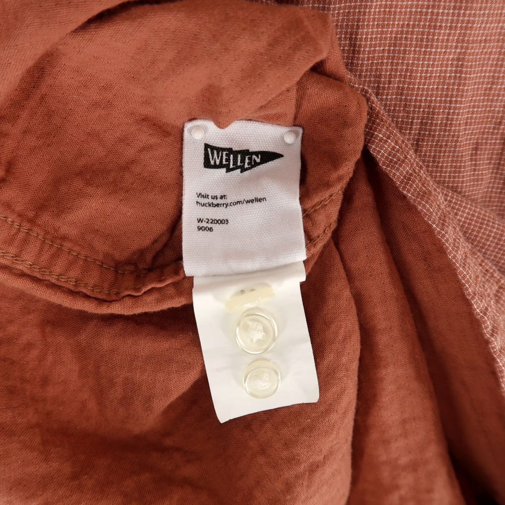 Vintage Wellen Shirt Mens XL Rust Brown Grid Short Sleeve Button Down Organic Cotton Size US XL / EU 56 / 4 - 7 Thumbnail