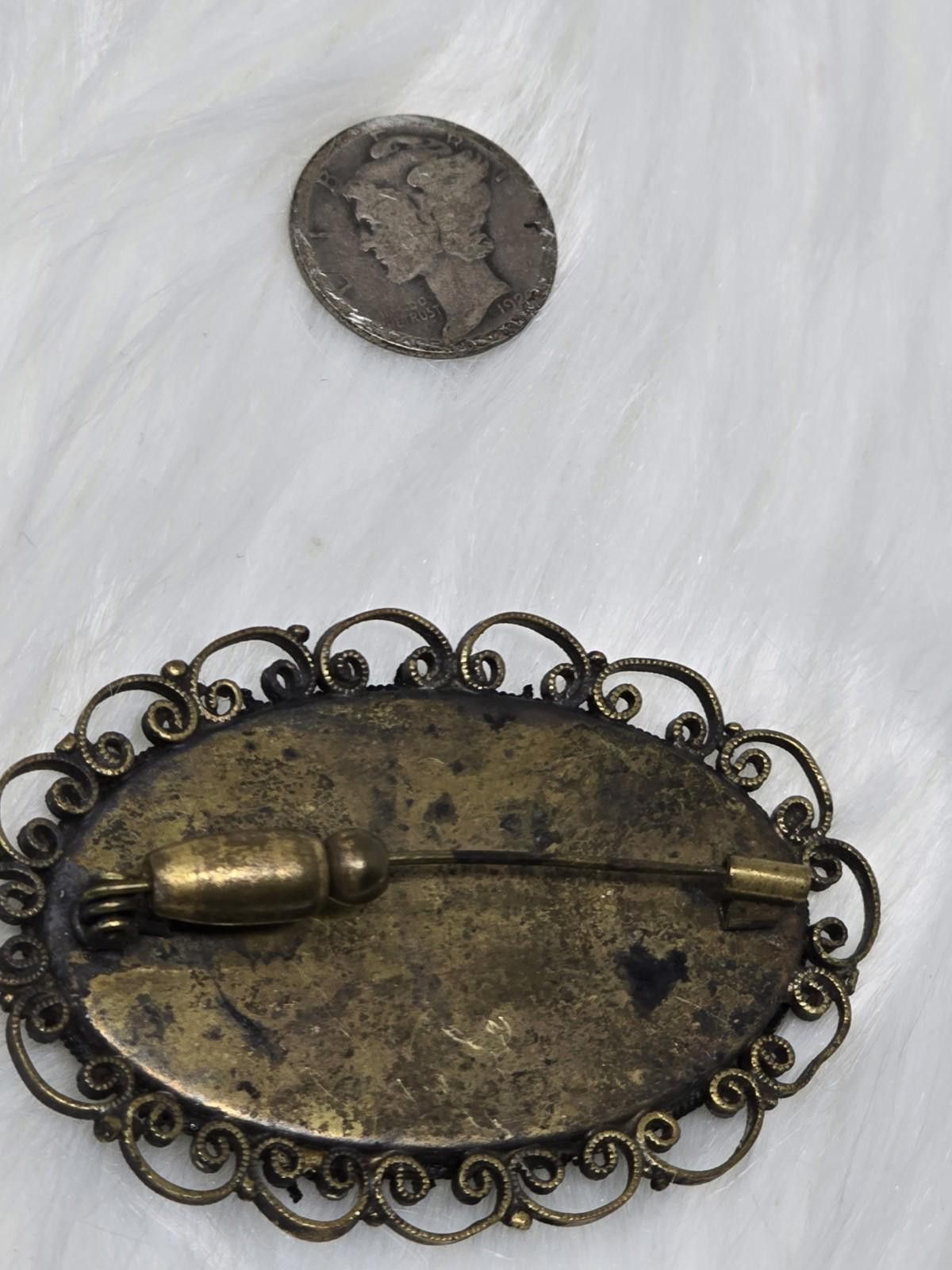 Antique Rivet Antique Italian Micro Mosaic Millefiori Floral Brooch Pin Size ONE SIZE - 6 Thumbnail