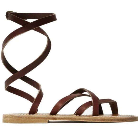 K.Jacques K Jacques Brown Zenobie Flat Leather Sandals - 35/5 🇫🇷 Size US 5 / IT 35 - 4 Thumbnail