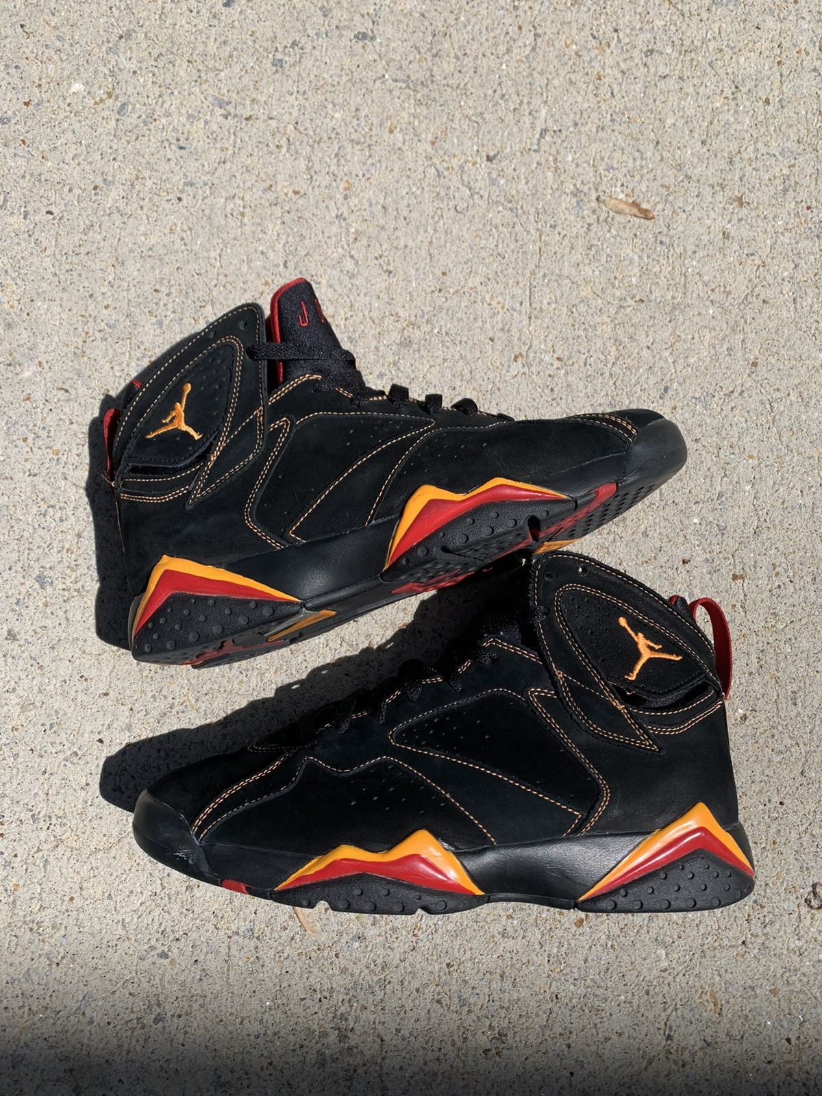 image of Jordan Nike Air Jordan 7 Retro Citrus 2006 Shoes in Black, Men's (Size 8)