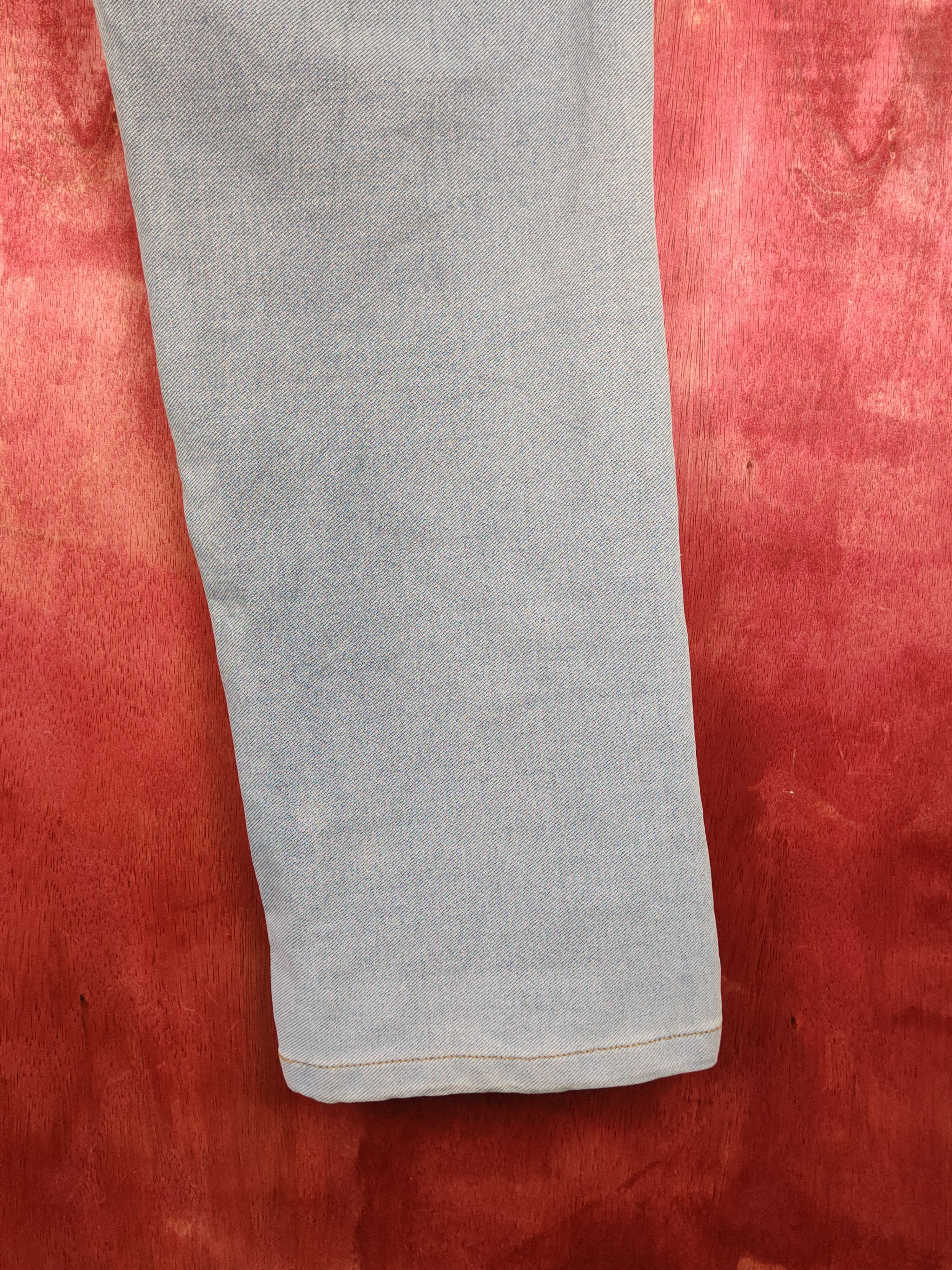 Japanese Brand Comme le vent Homme Blue Distressed Ripped Soft Jeans #S1637 Size US 35 - 14 Thumbnail