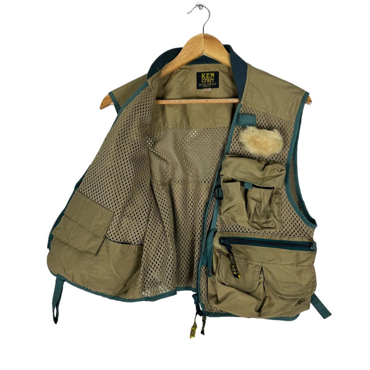 Vintage ❄️KEN CRAFT RIVER FISHING UTILITY POCKET MESH VEST Size US L / EU 52-54 / 3 - 7 Thumbnail