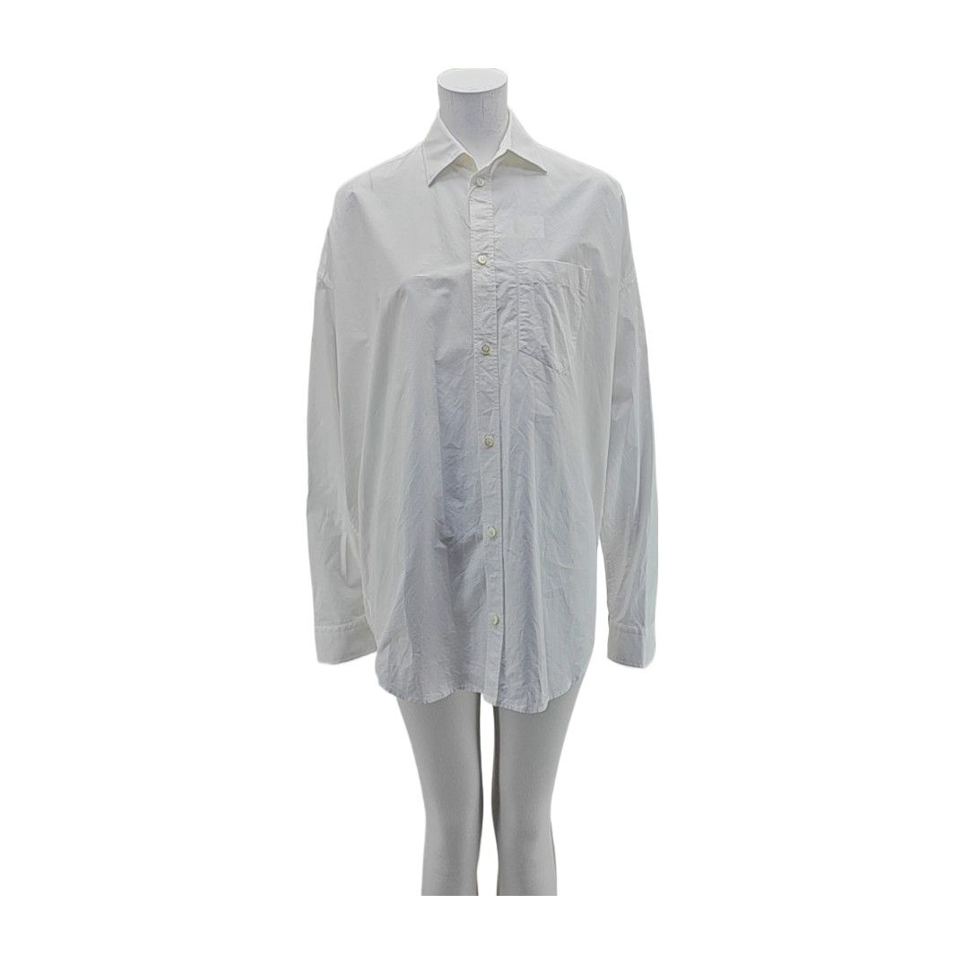 Balenciaga Balenciaga Logo Back Button Up Shirt Size 34 Size XS / US 0-2 / IT 36-38 - 1 Thumbnail