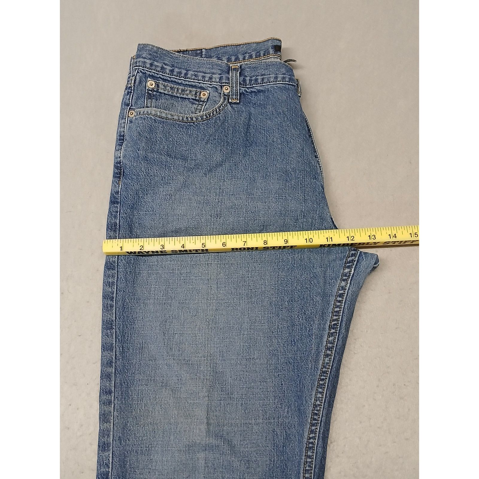 Alfani Alfani (34x30) Men's Straight Leg Blue Denim Jeans Size US 34 / EU 50 - 5 Thumbnail