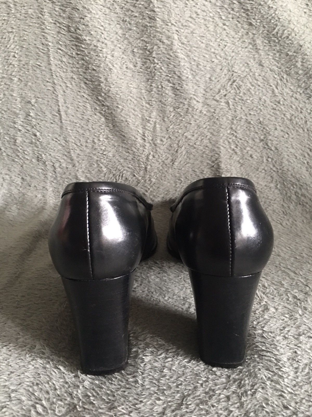 Jil Sander Jil Sander Black Leather Block Heels Pumps EU 38 Size US 8 / IT 38 - 4 Thumbnail