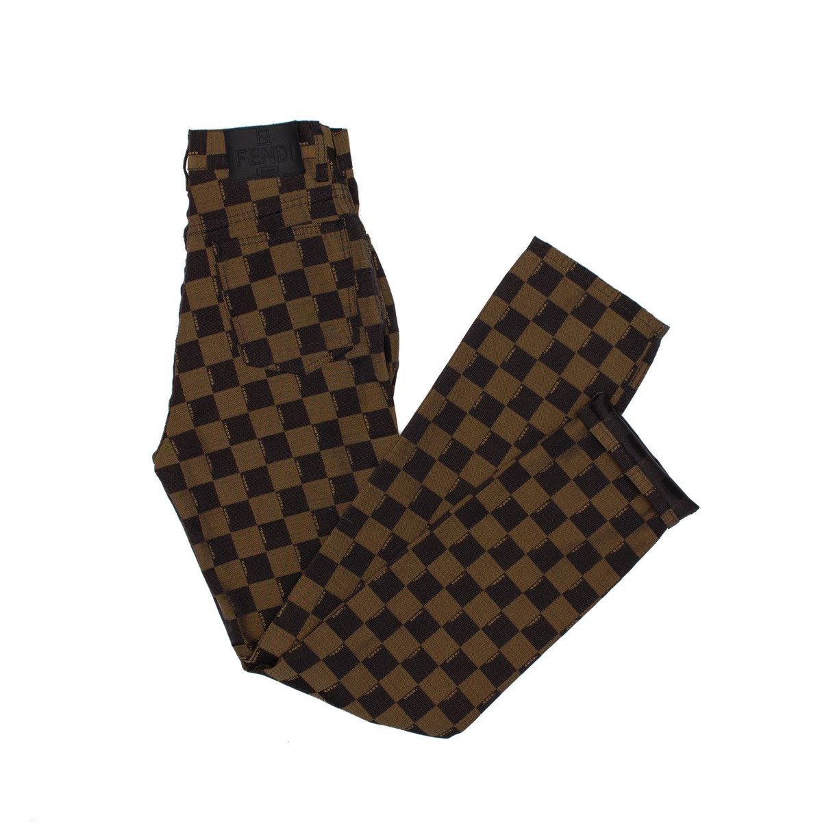 Fendi × Vintage VRARE VTG FENDI Checkerboard Monogram Pant Size : 28 ~ S Size 27" / US 4 / IT 40 - 3 Thumbnail