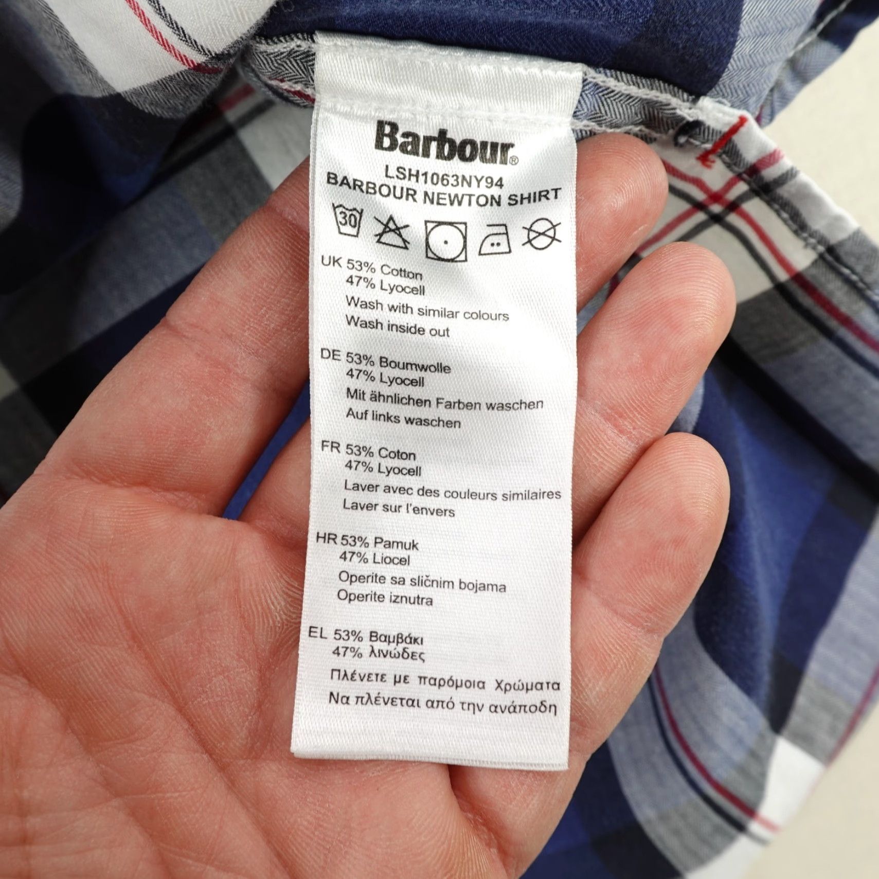 Barbour Barbour Shirt Womens 8 Blue Plaid Button-Up Long Sleeve Casual Blouse Outdoor Size M / US 6-8 / IT 42-44 - 7 Thumbnail