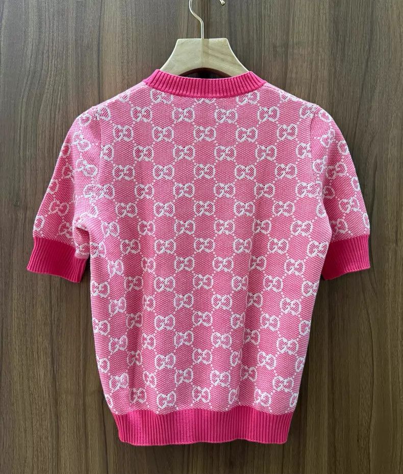 Gucci Gucci Short-sleeved knitwear with bow Size S / US 4 / IT 40 - 2 Thumbnail