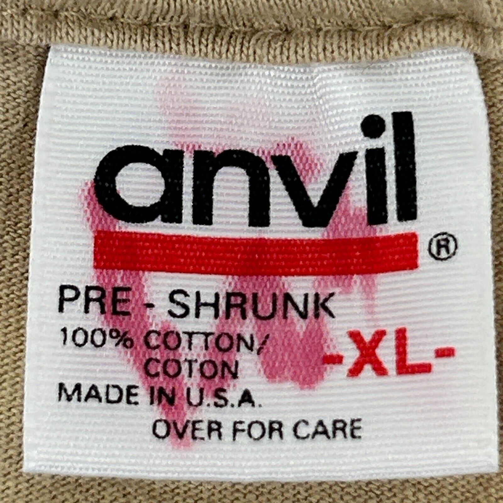 Anvil Vintage 90s New York City T Shirt NYC Tie Dye Beige X-Large Size US XL / EU 56 / 4 - 4 Thumbnail