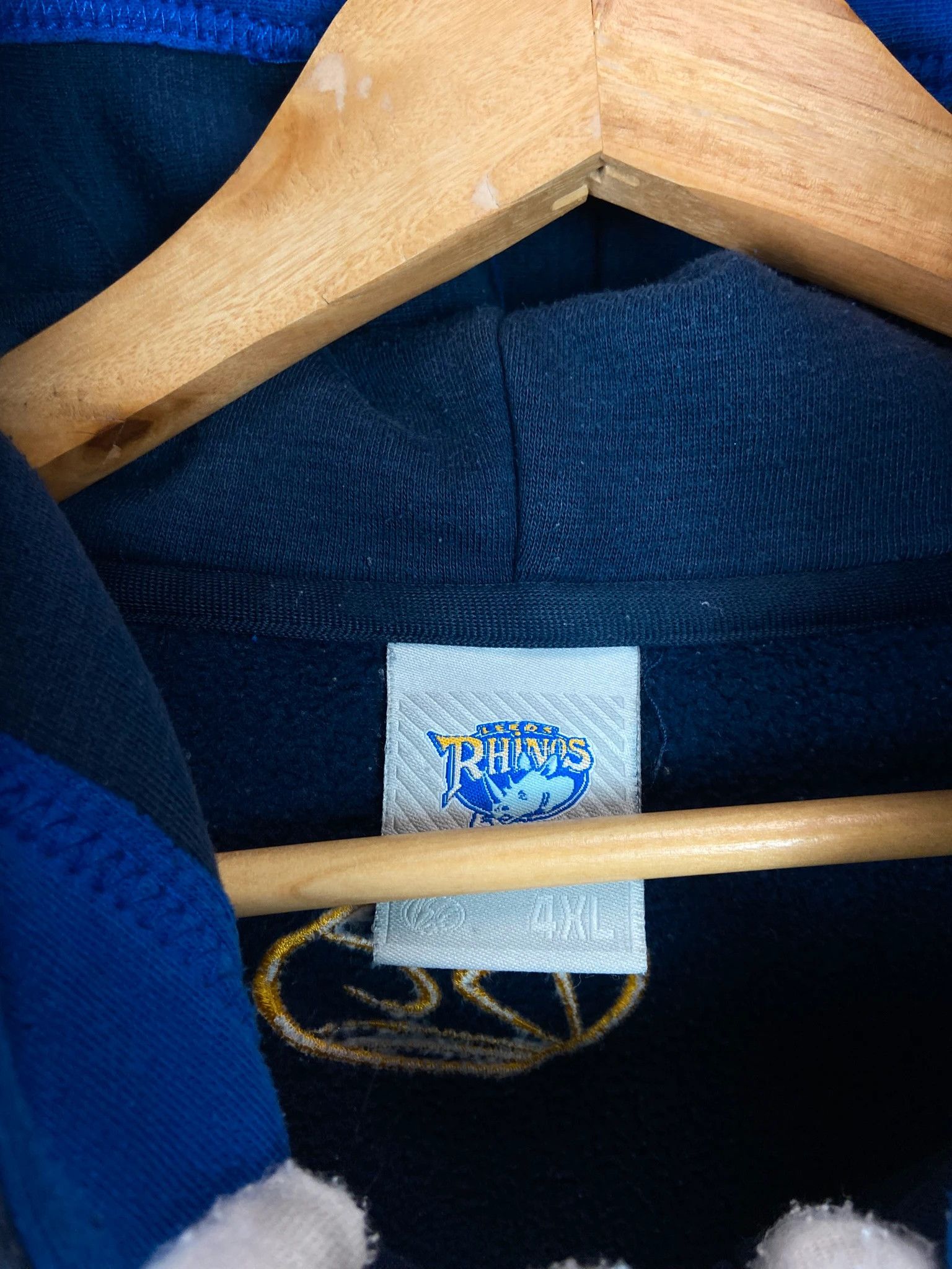 Vintage Leeds Rhinos Rugby Zip-Up Jacket Navy XXXL Size US XXL / EU 58 / 5 - 6 Thumbnail