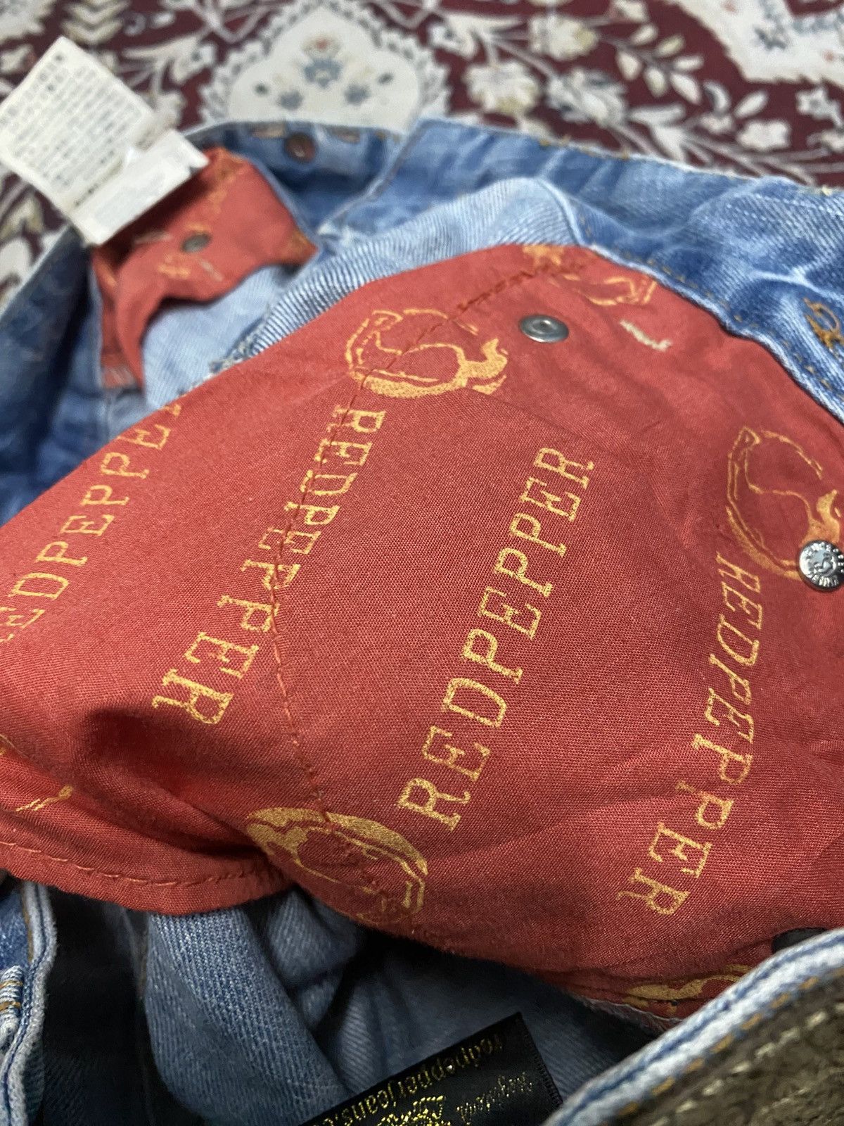Japanese Brand Red peppers flare jeans Size US 32 / EU 48 - 21 Thumbnail