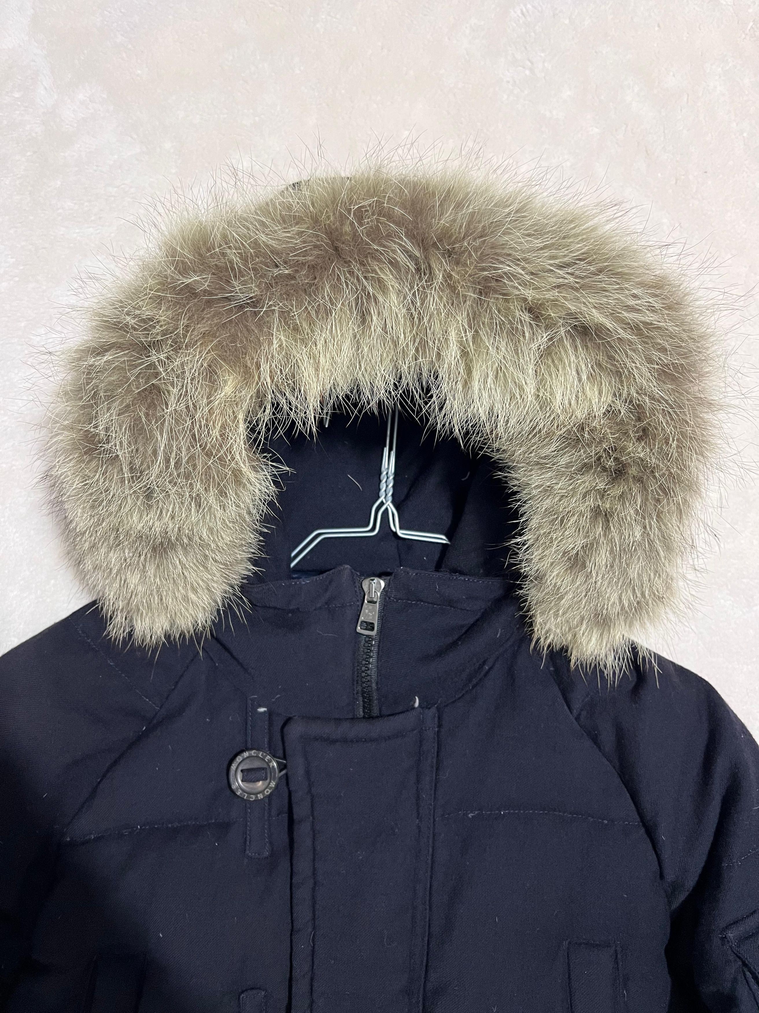 Moncler Moncler Long Wool Parka Navy Size US XL / EU 56 / 4 - 9 Thumbnail