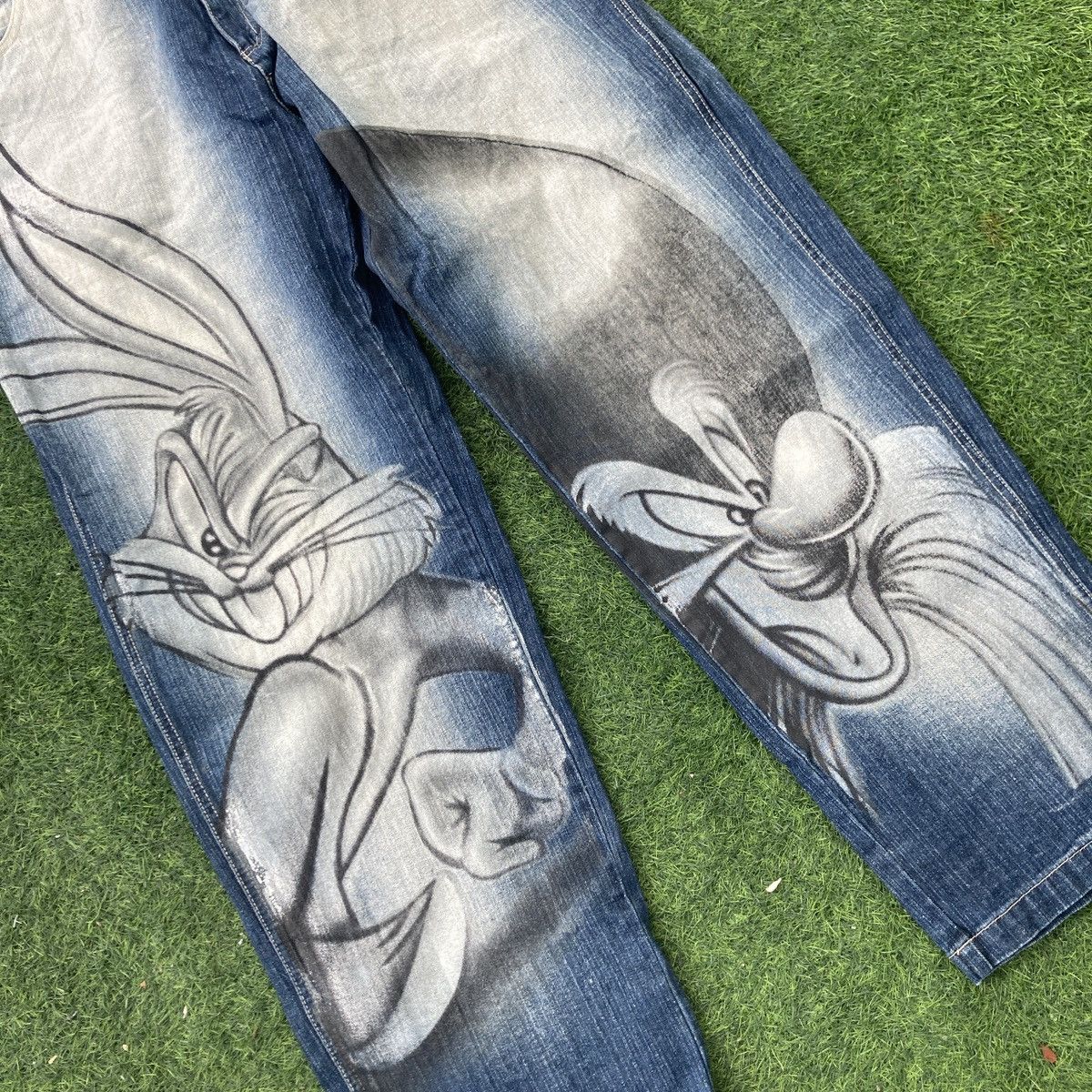 JNCO VINTAGE LOT 29 DENIM BAGGY LOONEY TUNES JEANS Size US 38 / EU 54 - 4 Thumbnail