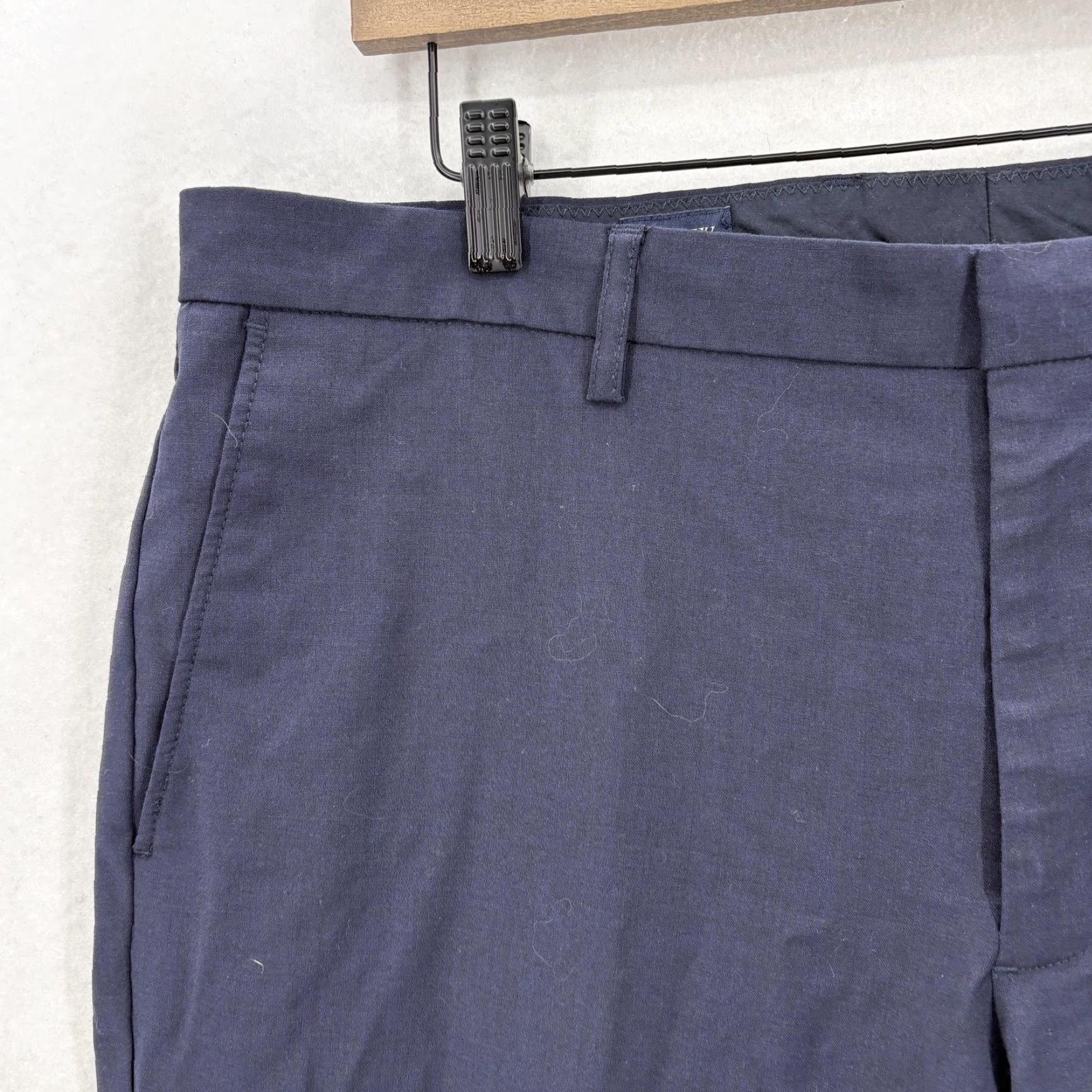 J.Crew J.CREW Thompson Pants Mens 36x28 Wool Blend Tapered Dress Slim Flat Front Blue Four Season Business Formal Size US 36 / EU 52 - 3 Thumbnail