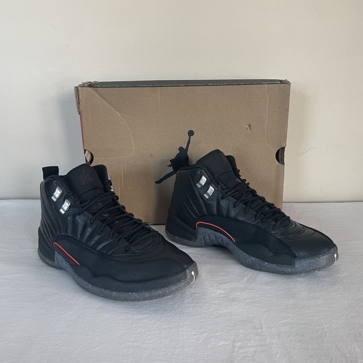 Jordan Brand × Nike Nike Air Jordan 12 Retro Utility Black Grind Mens Size 8.5 Size US 8.5 / EU 41-42 - 4 Thumbnail