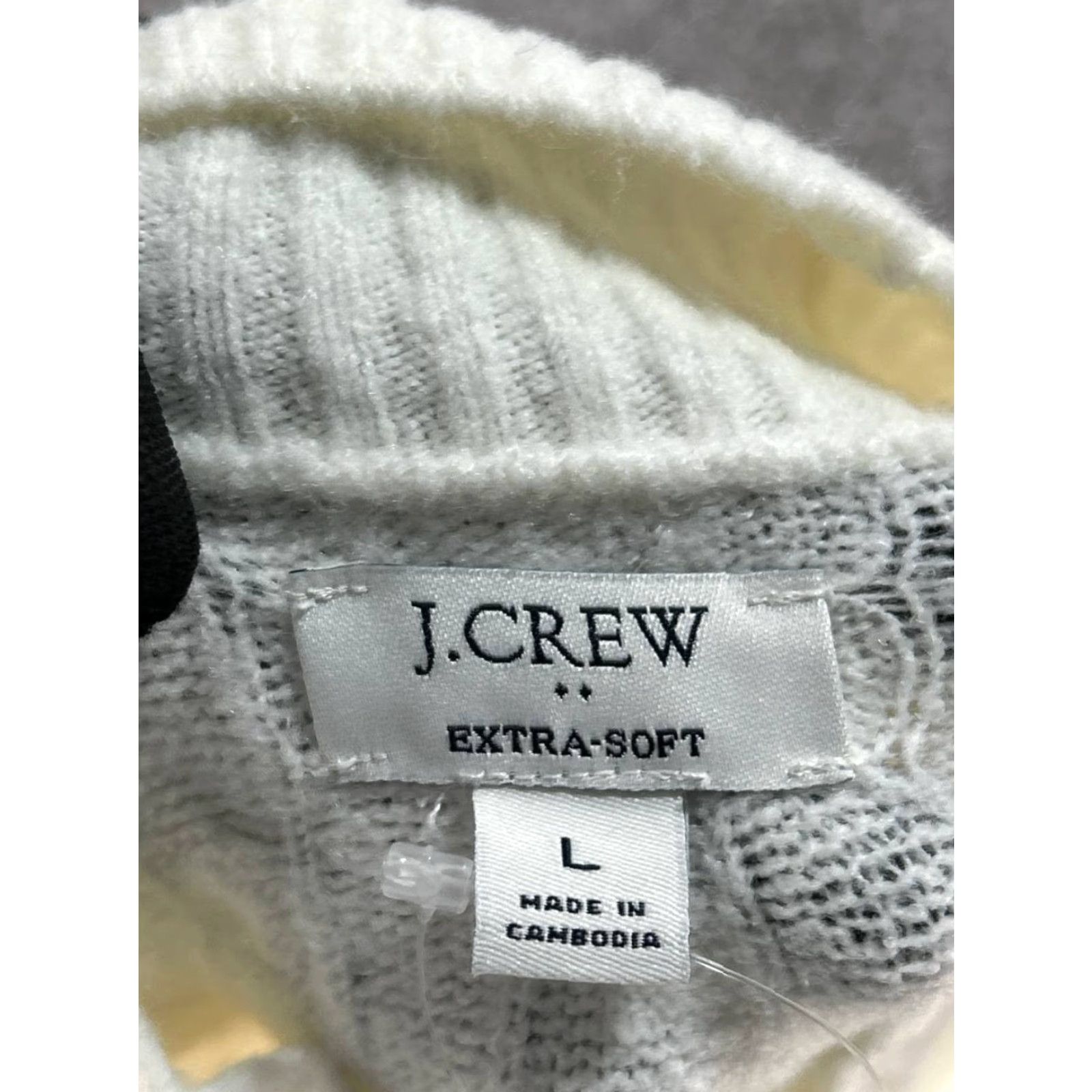 J.Crew J.Crew Sweater Womens Large White Cable Knit Pullover New Shirt Pullover Mens? Size L / US 10 / IT 46 - 3 Thumbnail