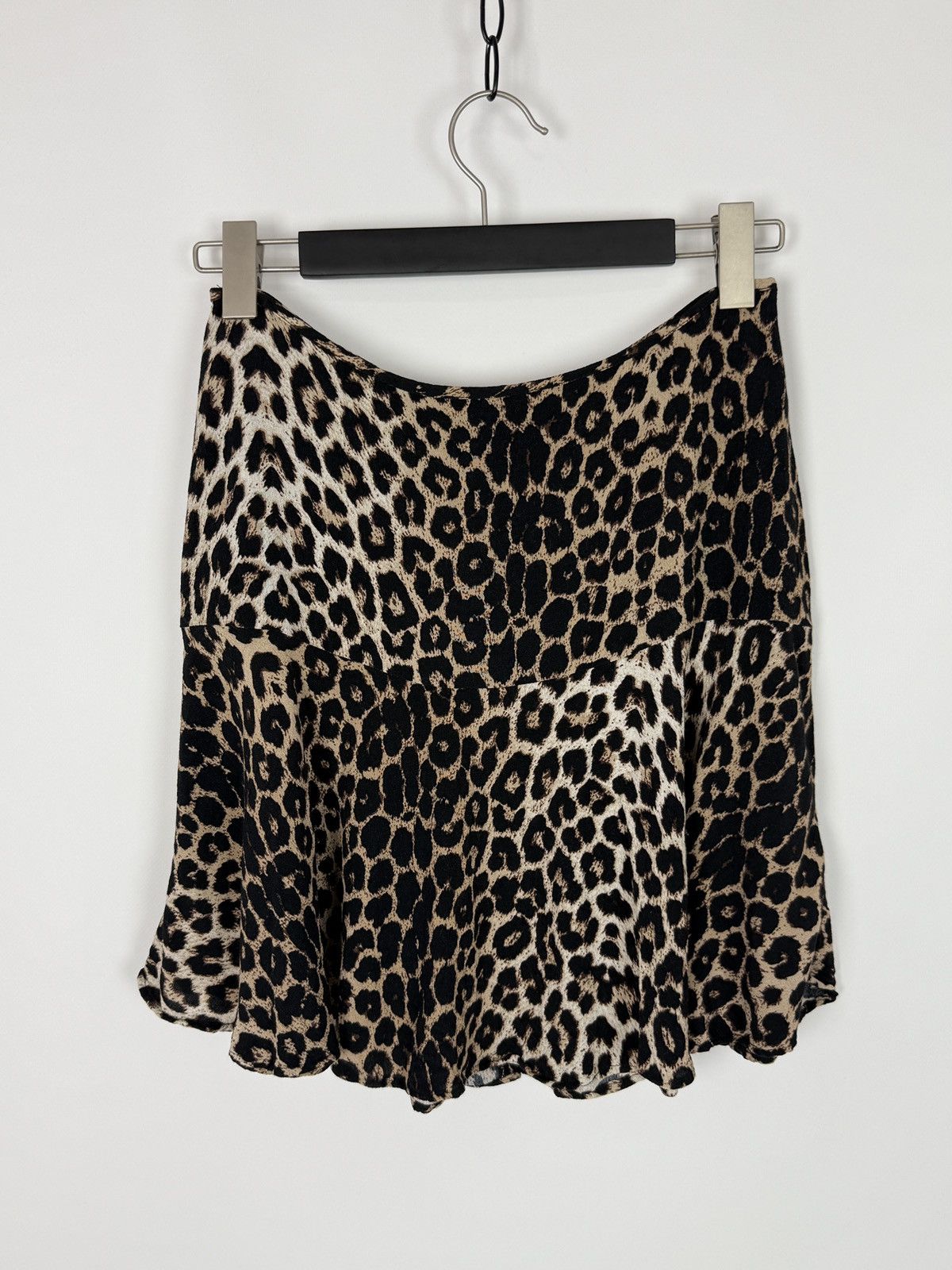 Vintage Y2K Next Cheetah Animal Print Viscose Ruffle Midi Skirt Size 32" / US 10 / IT 46 - 1 Thumbnail