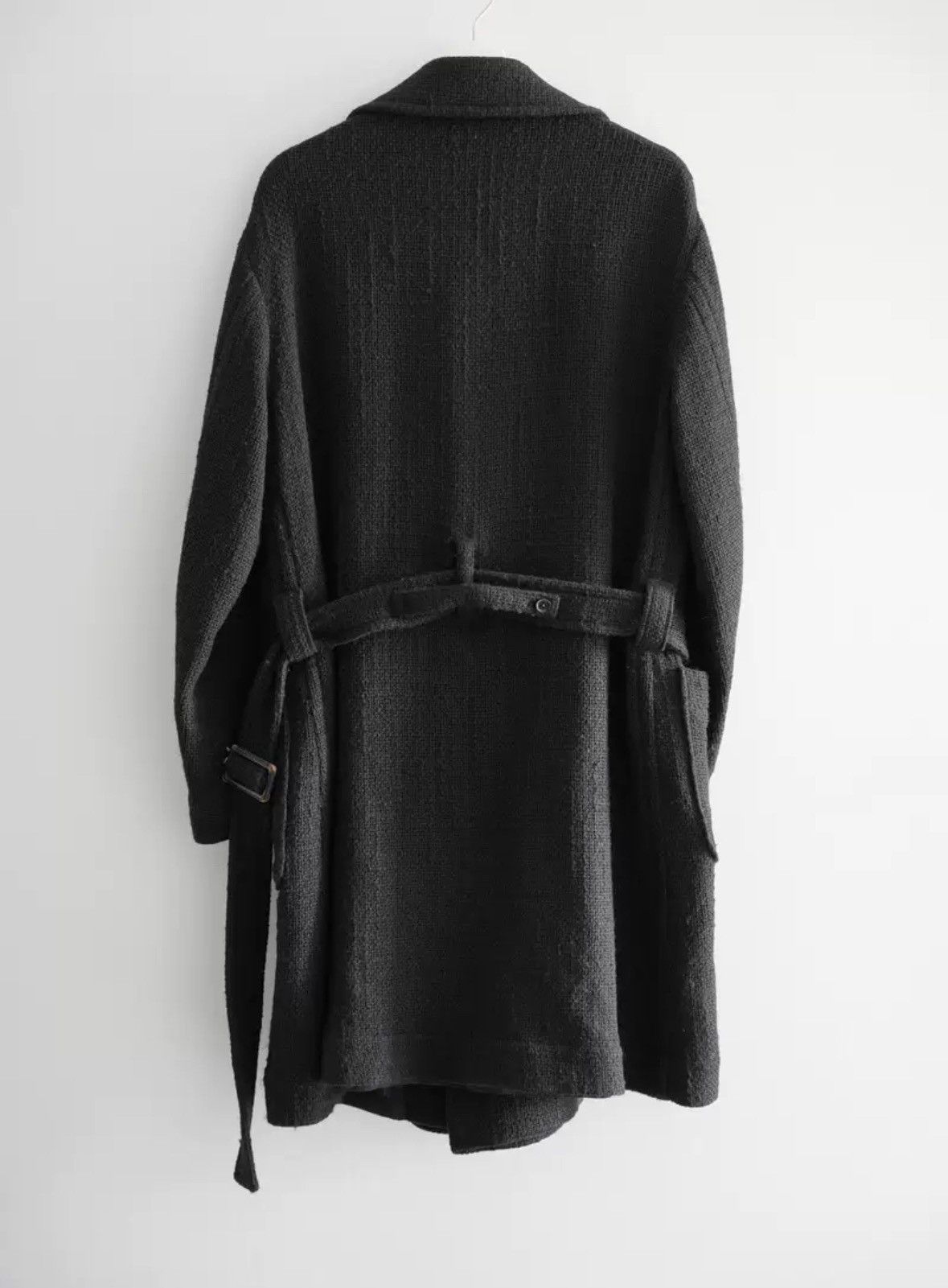 Yohji Yamamoto Yohji Yamamoto 12aw Coarse Knitted Belt Coat Size US M / EU 48-50 / 2 - 2 Thumbnail
