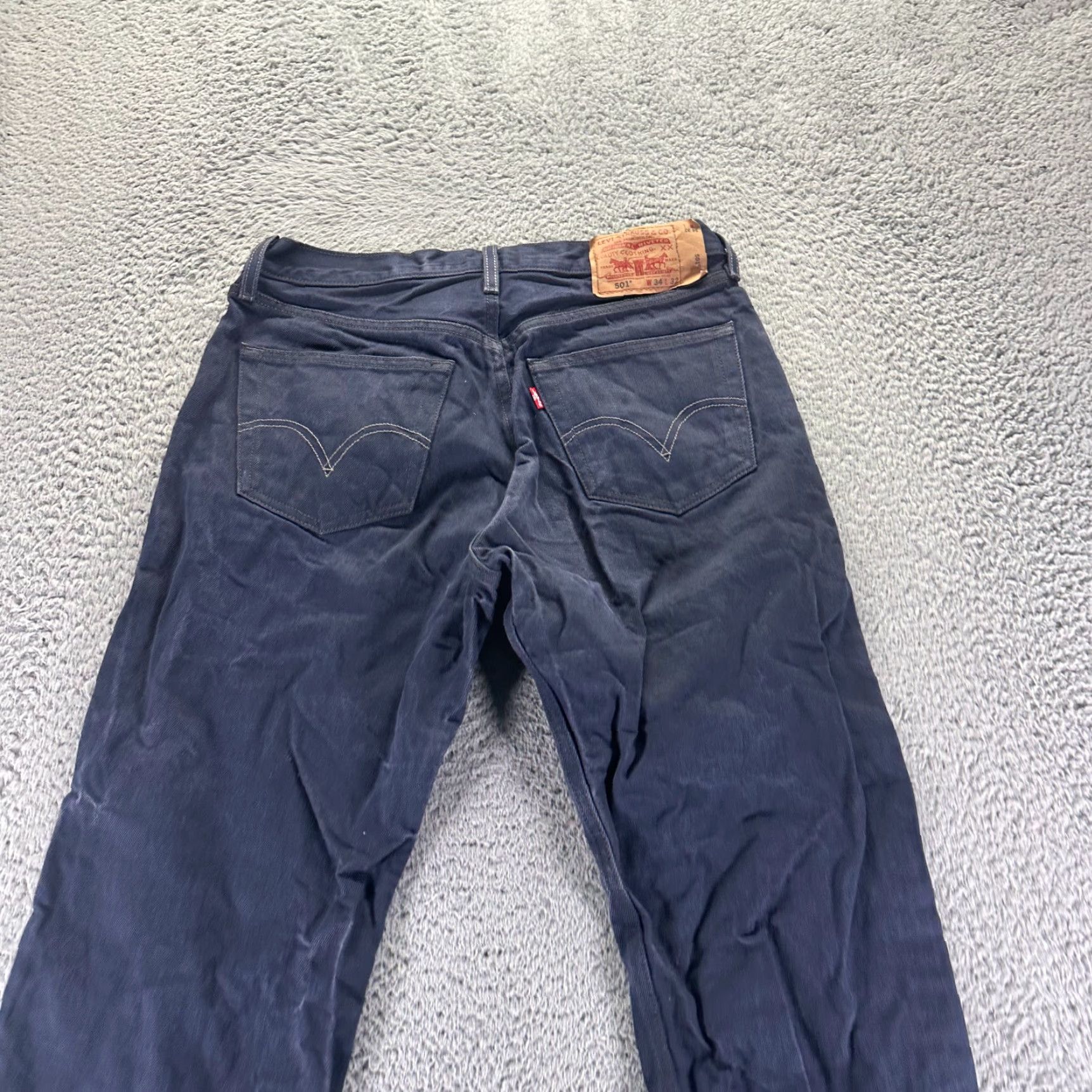 VINTAGE Levi's 501 Jeans Men 34x32 Blue Cotton Denim Straight Button-Fly Jeans Mens 501 City Classic Outdoor 501 Series Denim Blue Mens