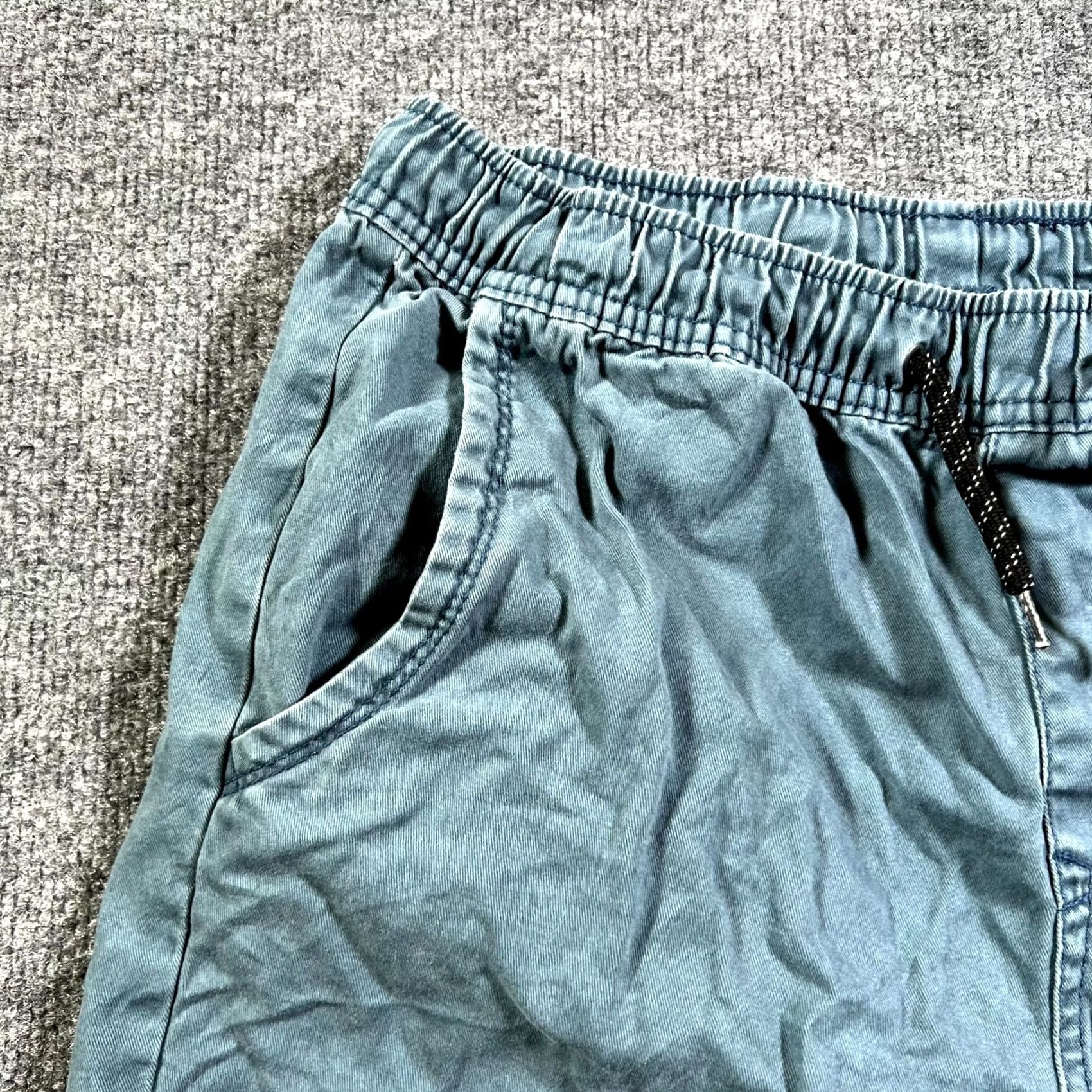 Faded Glory Faded Glory Mens Shorts Chino Shorts Mens S Teal Drawstring Slash Pockets Casual Size US 29 - 4 Thumbnail