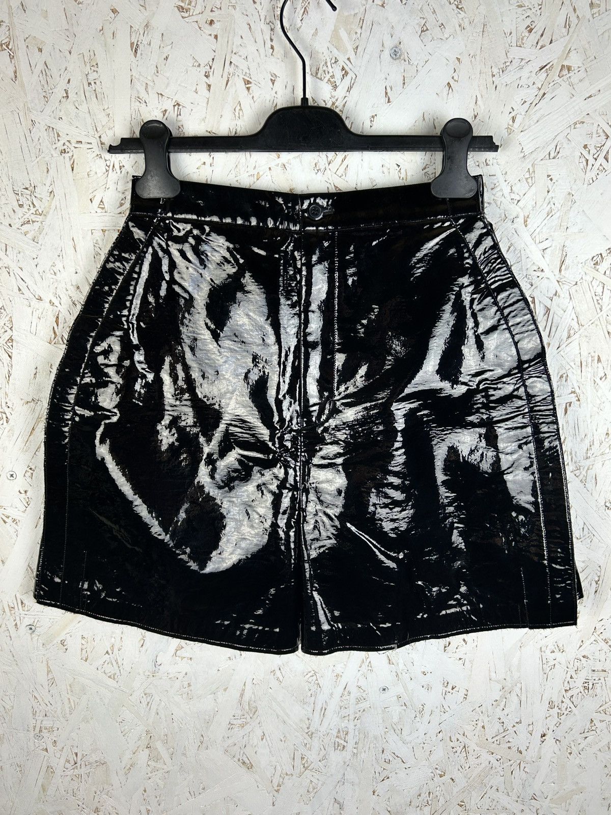 Comme des Garcons Junya Watanabe Comme Des Garcons 2014 Vinyl Shorts Black S Size 27" / US 4 / IT 40 - 1 Thumbnail