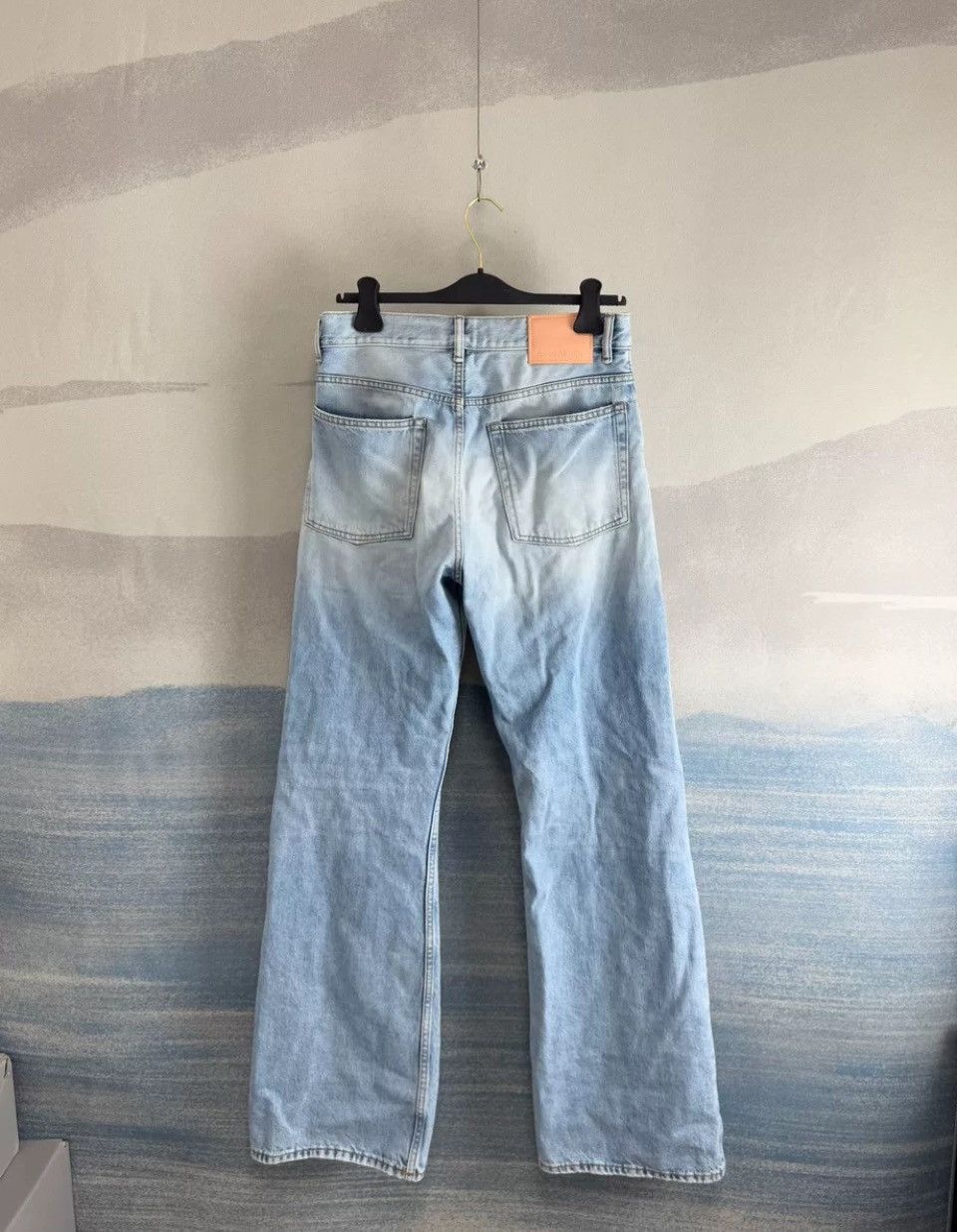 Acne Studios Acne Studios Men's 2021M Washed Wide Leg Micro-La Jeans - DMC Size US 30 / EU 46 - 3 Thumbnail