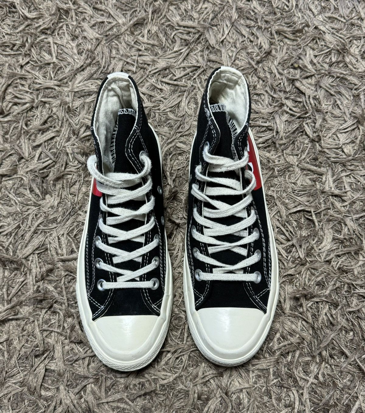 Comme des Garcons PLAY × Converse Comme Des Gacons Converse black high top 38 size Size US 8 / IT 38 - 3 Thumbnail