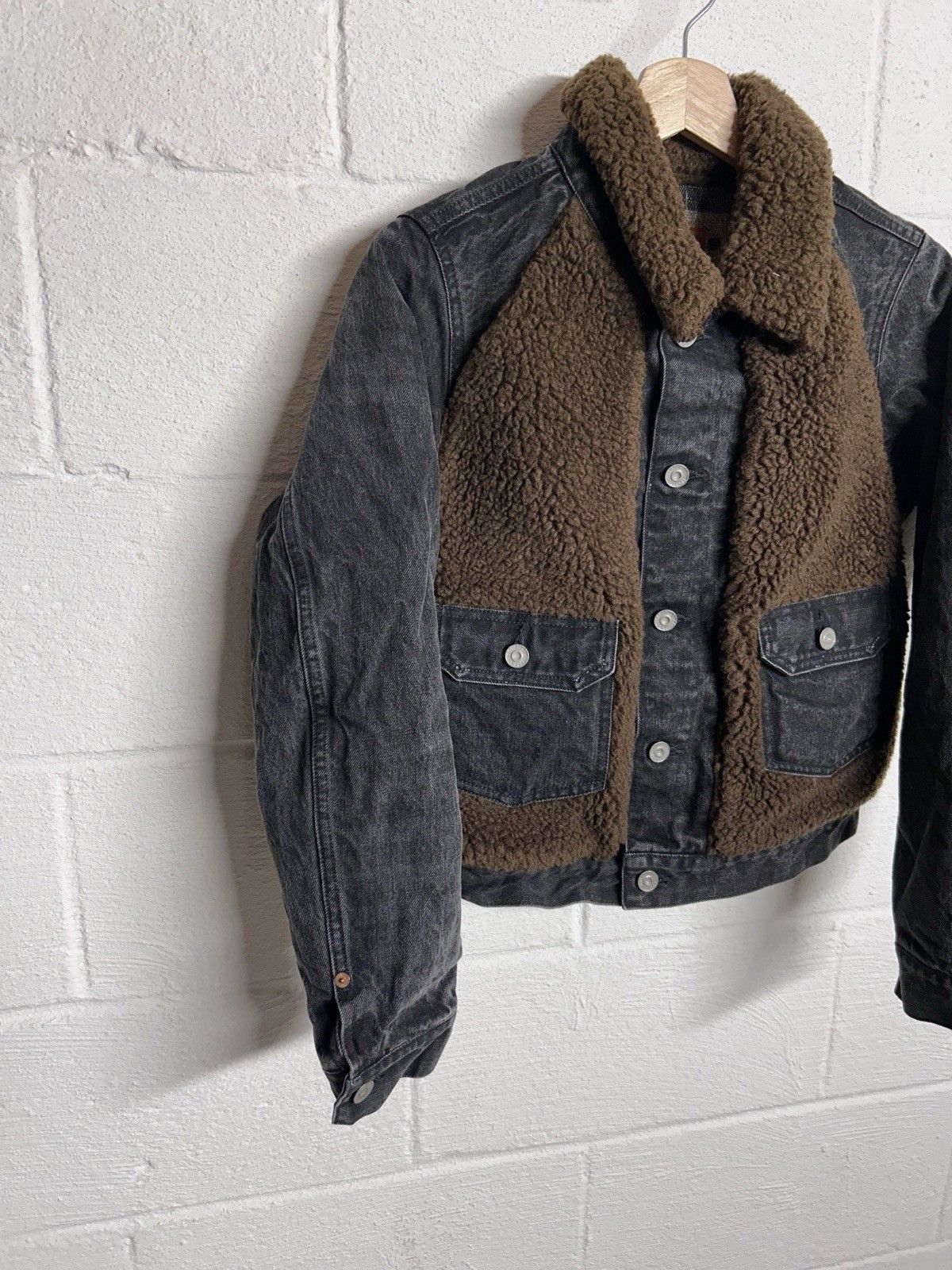 RRL Ralph Lauren RRL Ralph Lauren Faux Grizzly Fleece Denim Shearling Jacket Size S / US 4 / IT 40 - 2 Thumbnail