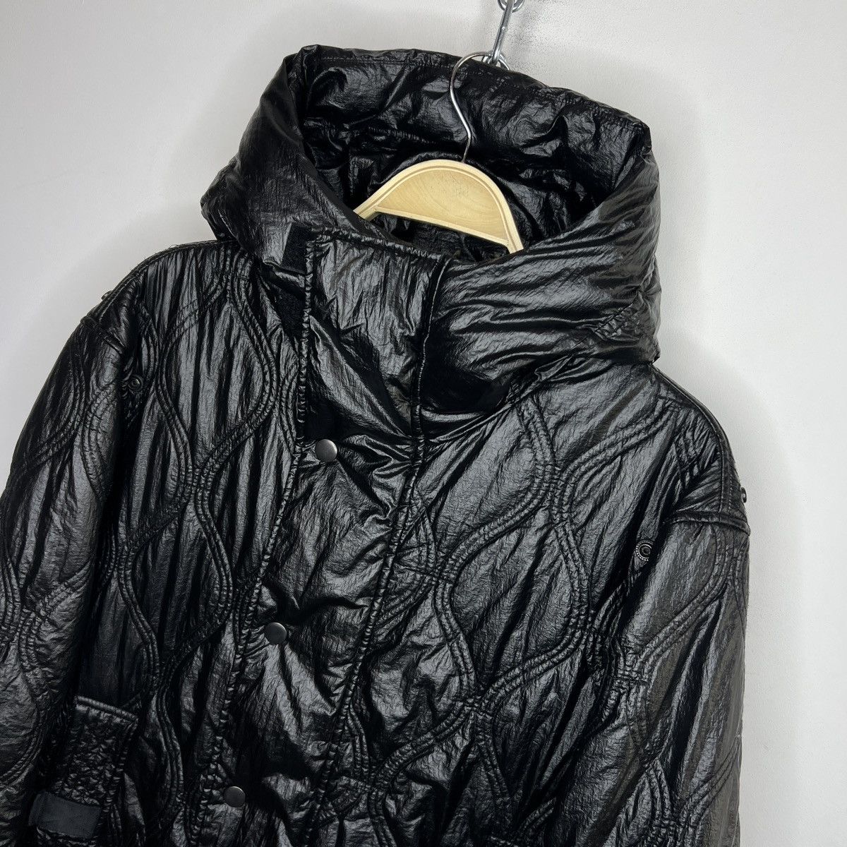 Diesel × Japanese Brand Diesel Shiny Black Nylon 2in1 Bomber Parka Puffer Jacket Y2K Size US M / EU 48-50 / 2 - 6 Thumbnail