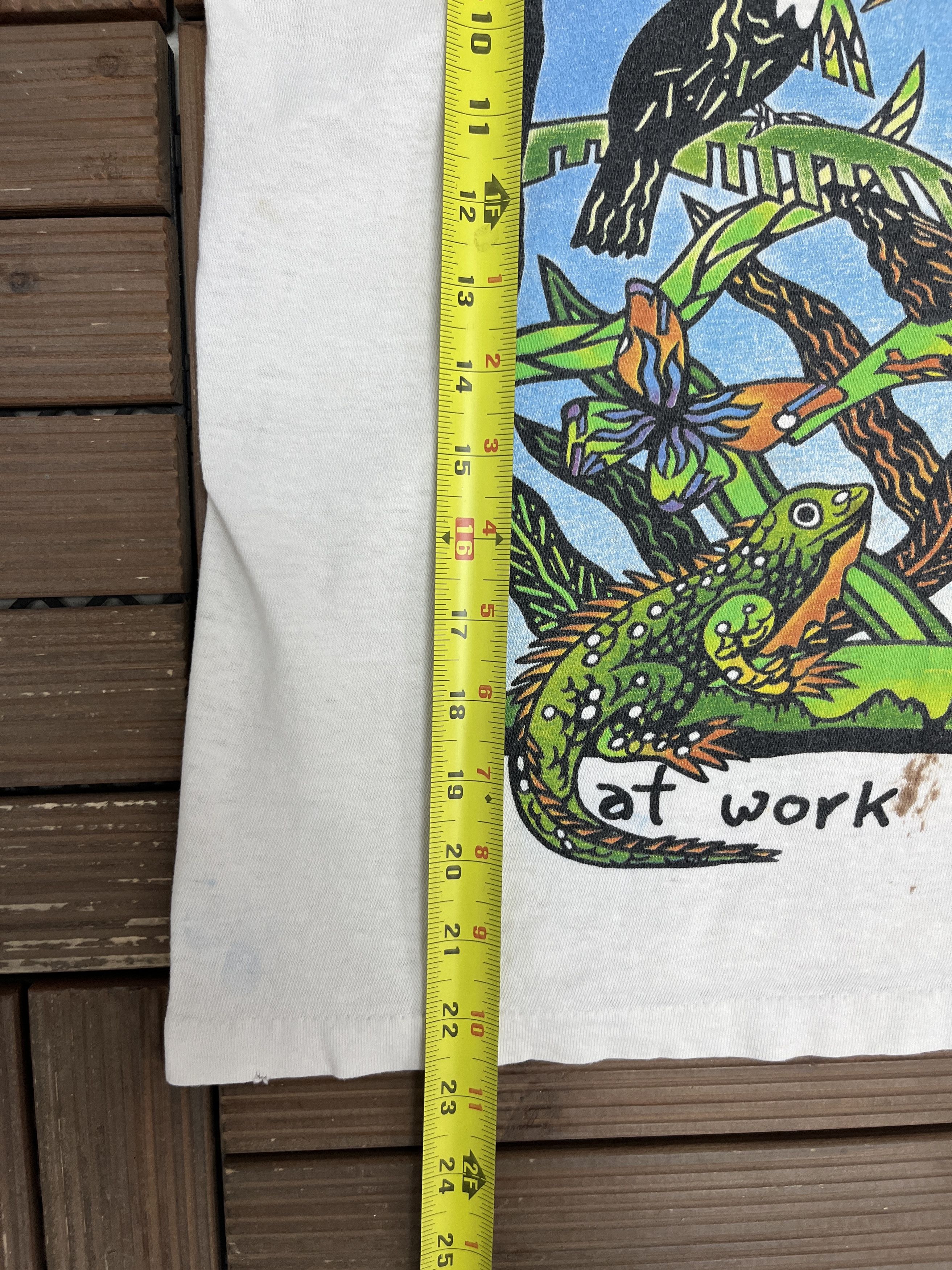 Vintage Conservation At Work Vintage White Distressed T-Shirt Tee Size US XL / EU 56 / 4 - 8 Thumbnail