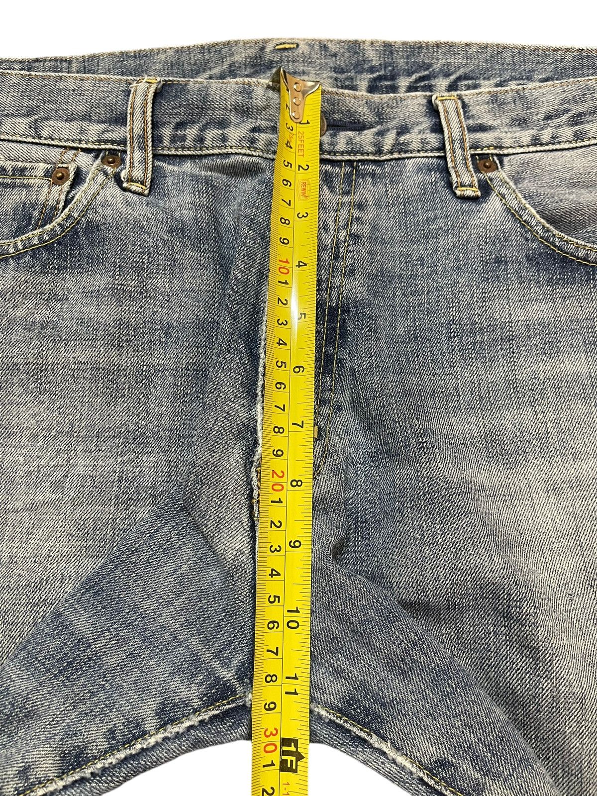 Uniqlo Vintage Y2K Japanese Uniqlo Blue Faded Wash Wide Leg Baggy Size US 36 / EU 52 - 15 Thumbnail
