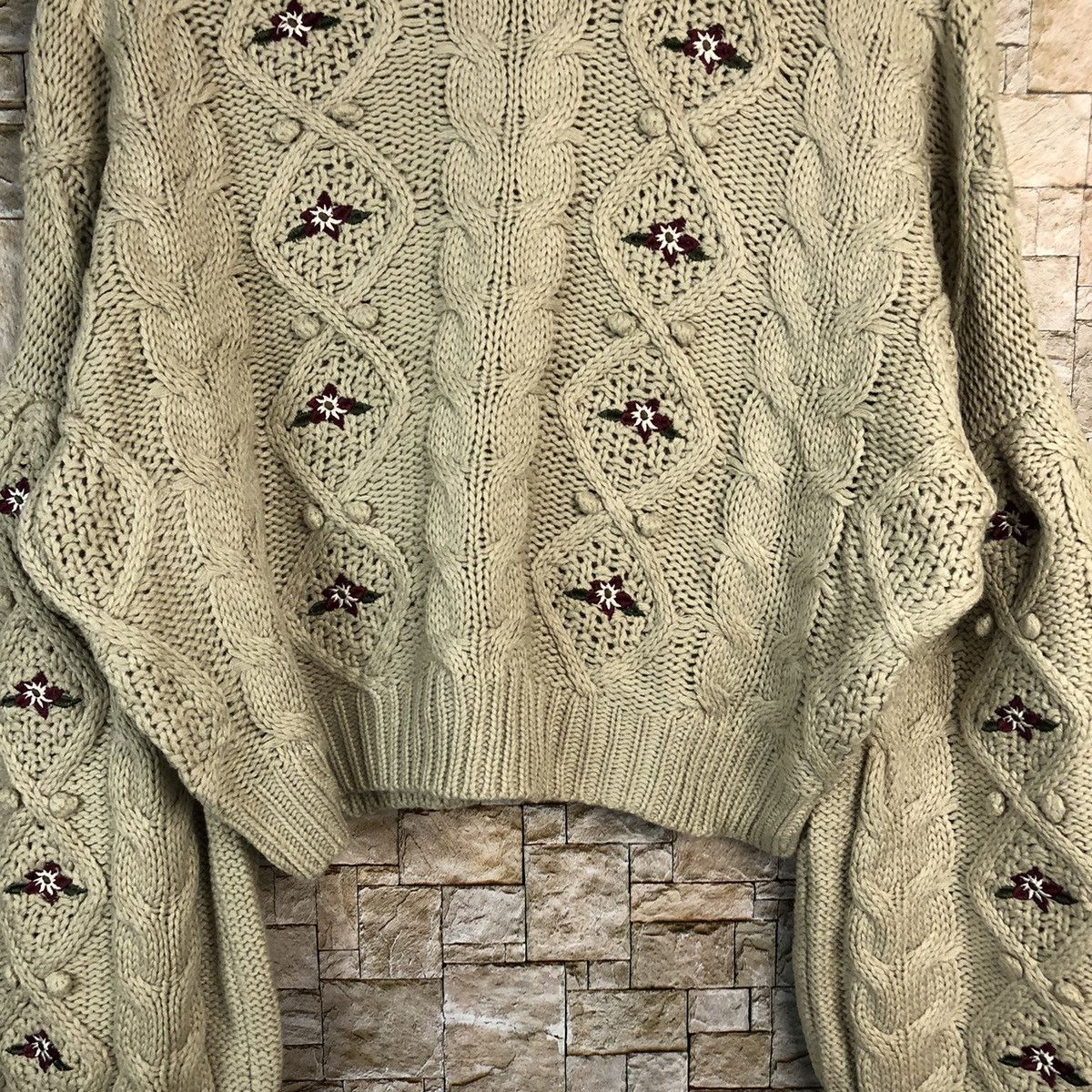 Homespun Knitwear × Japanese Brand Apres Jour Brown art baggie Knitwear #A846 Size L / US 10 / IT 46 - 6 Thumbnail