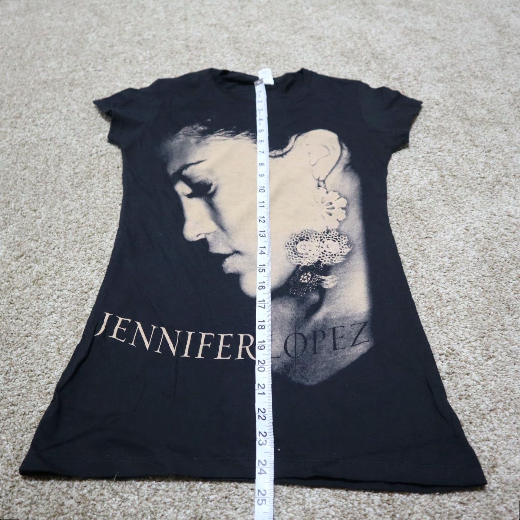 Vintage Jennifer Lopez Shirt Women XXS Black T-Shirt Band Hip Hop Music Solid Graphic Print Crew Neck Short Sleeve Vintage: No Size XXS / US 00 / IT 34 - 4 Thumbnail