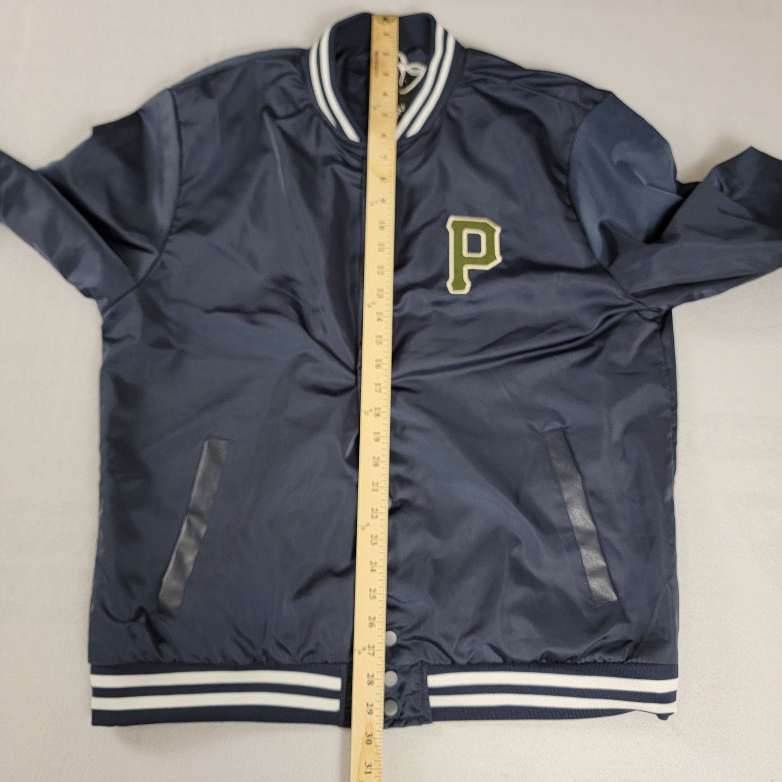 Primitive Primitive Clothing Dirty P Men Navy Satin Varsity Jacket Lg Size US L / EU 52-54 / 3 - 7 Thumbnail